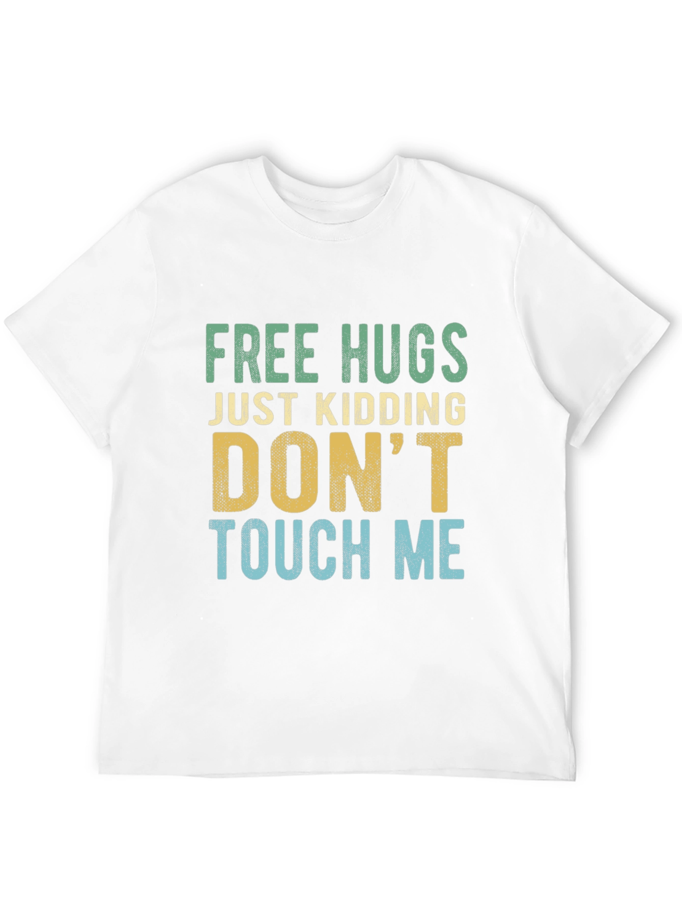 Black Funny Introvert Tee: Free Hugs, Just Kidding! view 12