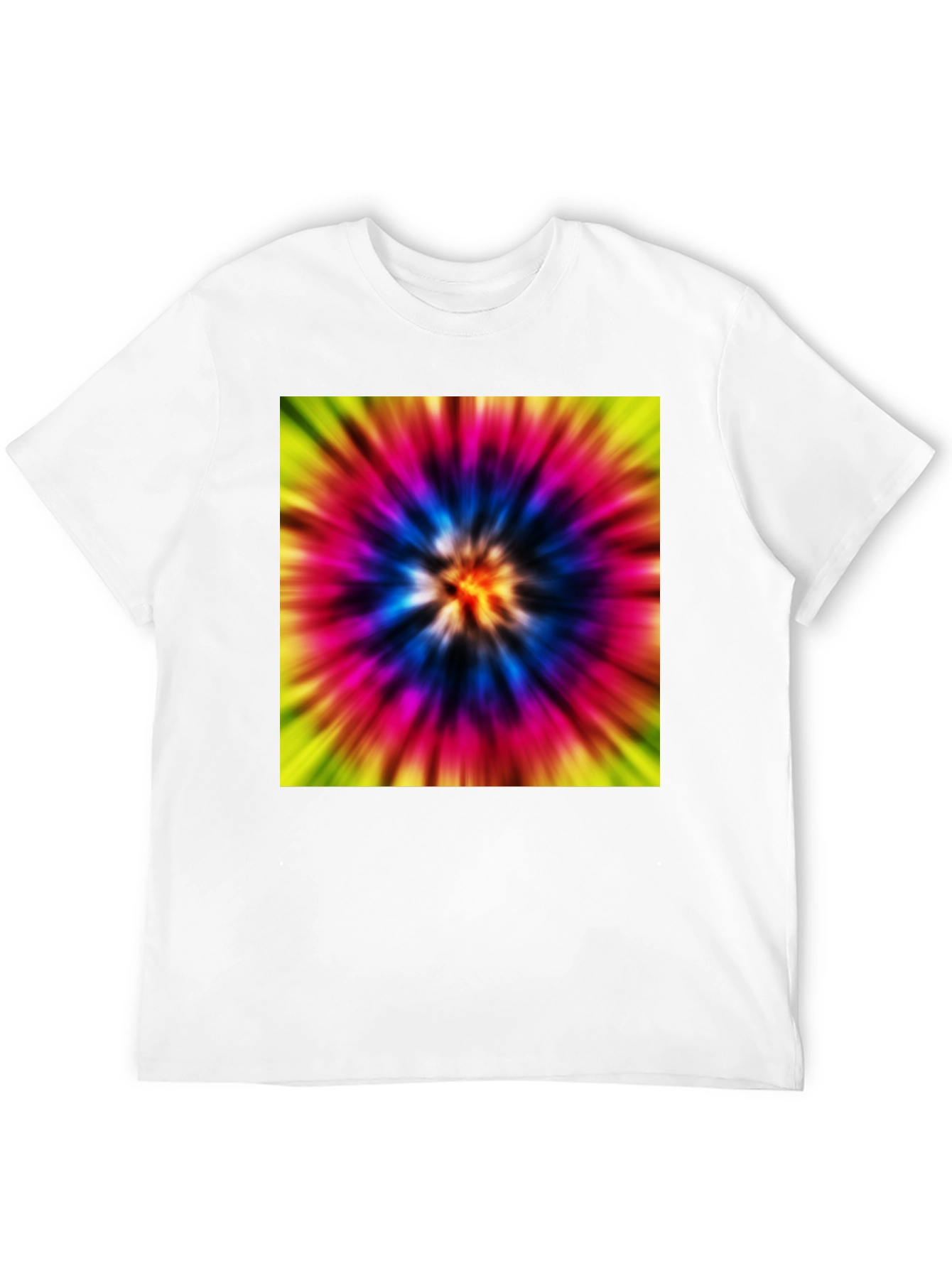 Black Tie-Dye Graphic Black T-Shirt view 12