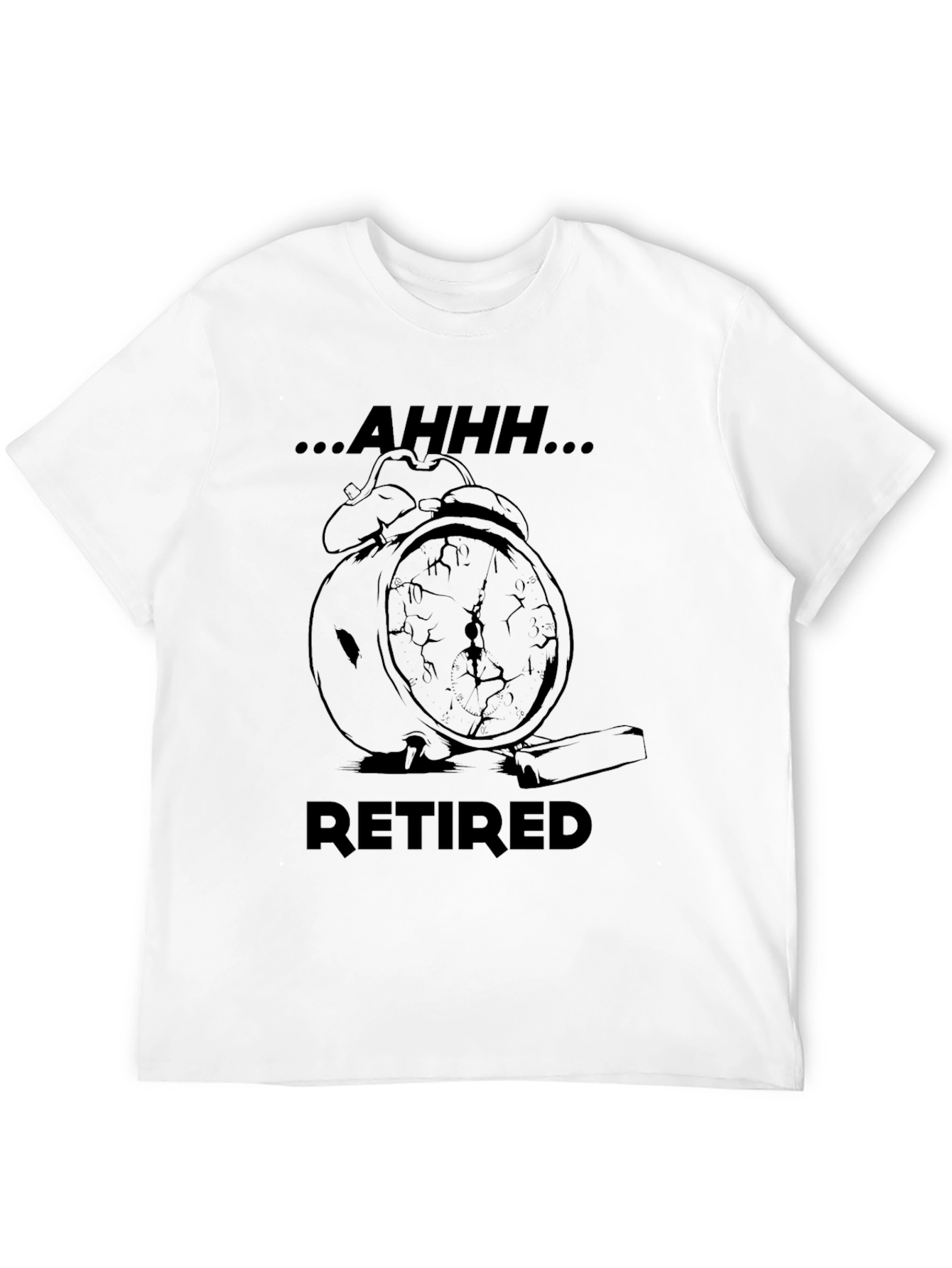 Black Relaxed Retired T-Shirt - Freedom From the Alarm Clock view 12