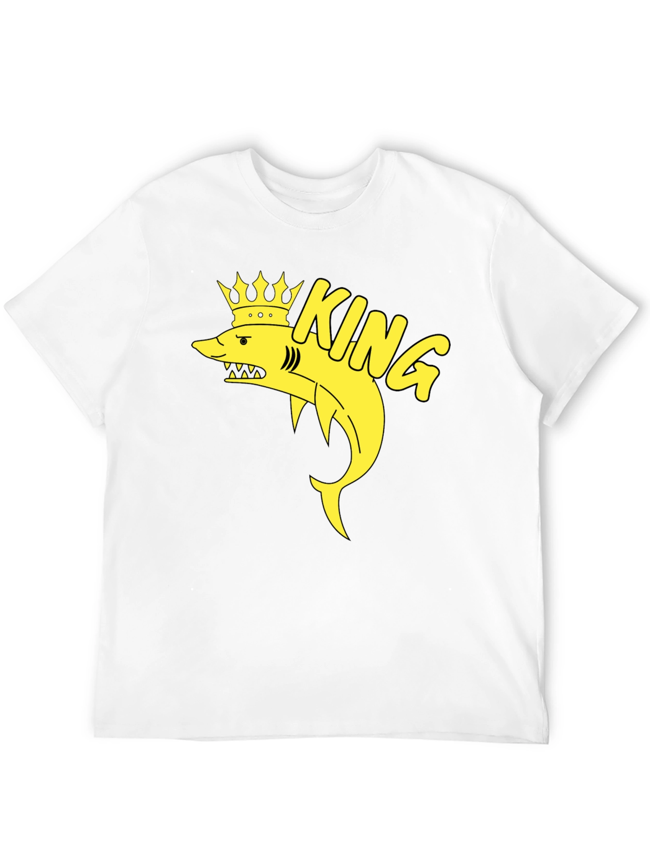 Black King Shark T-Shirt - Black Cotton Graphic Tee view 12