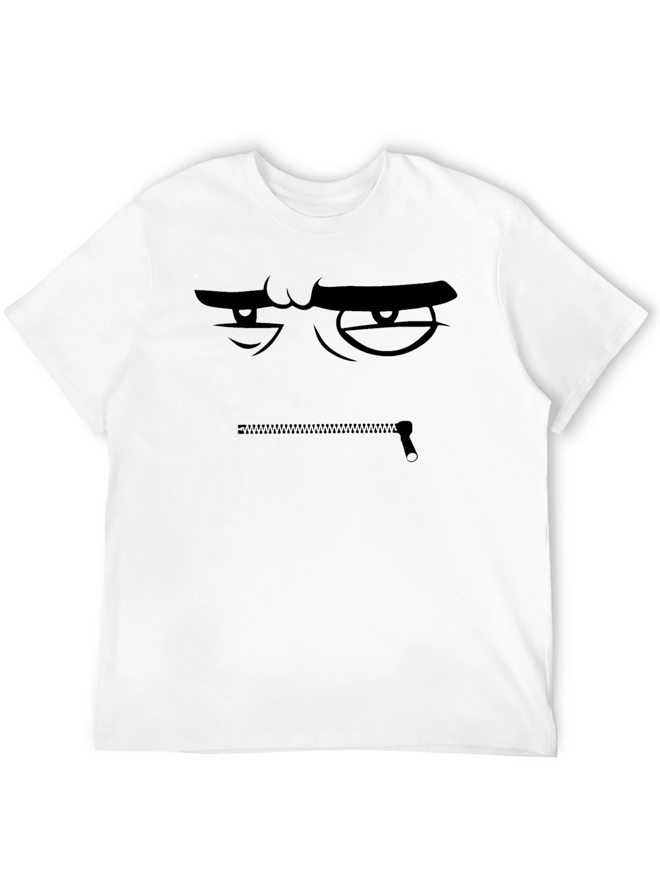 Black Zipper Mouth Graphic Tee - Keep Silent Shirt view 12