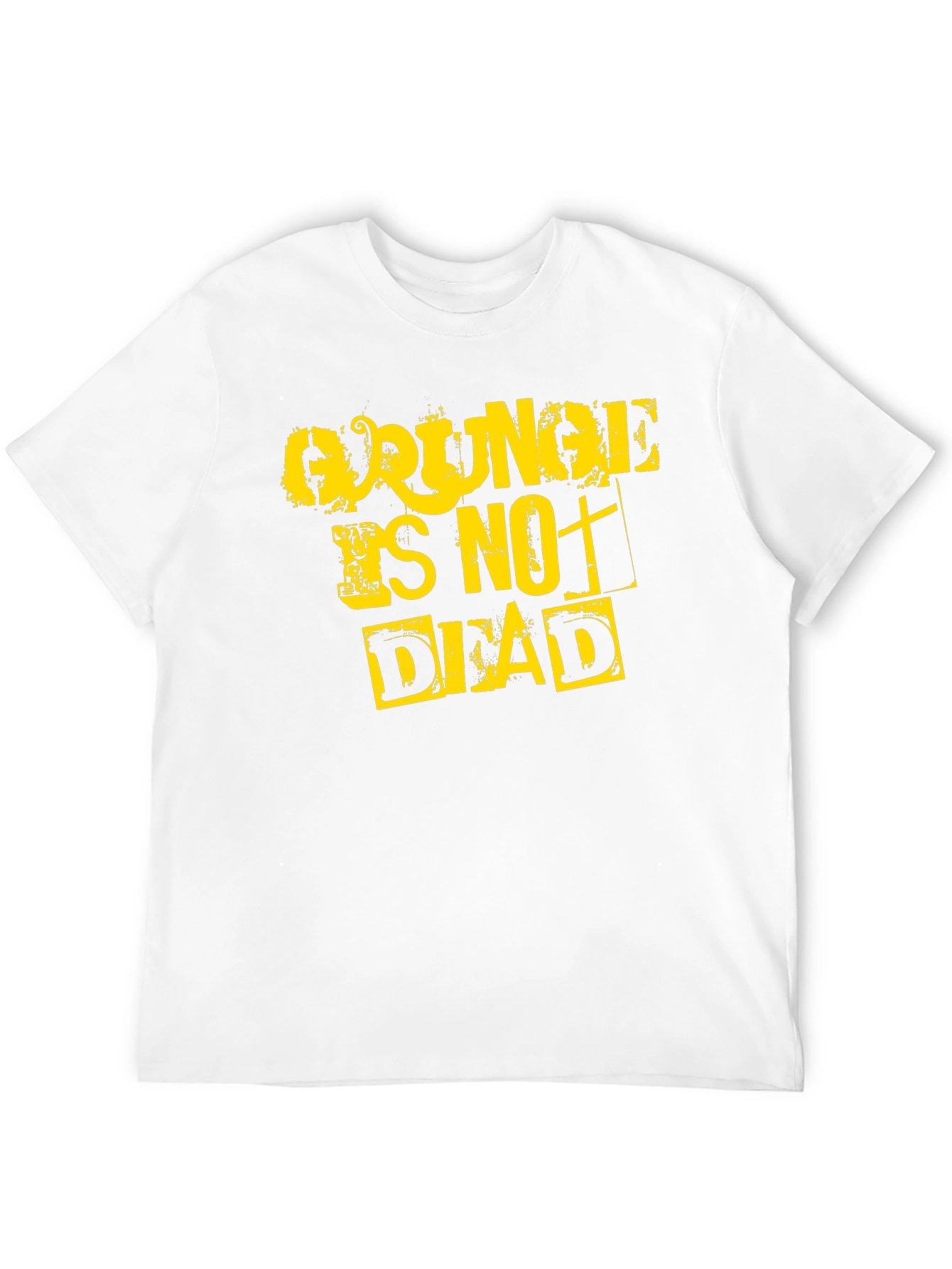 Black Grunge Is Not Dead Graphic Tee - Black Cotton T-Shirt view 12