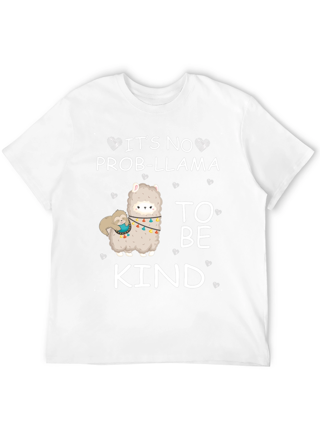 Black It's No Prob-Llama To Be Kind Graphic T-Shirt view 12