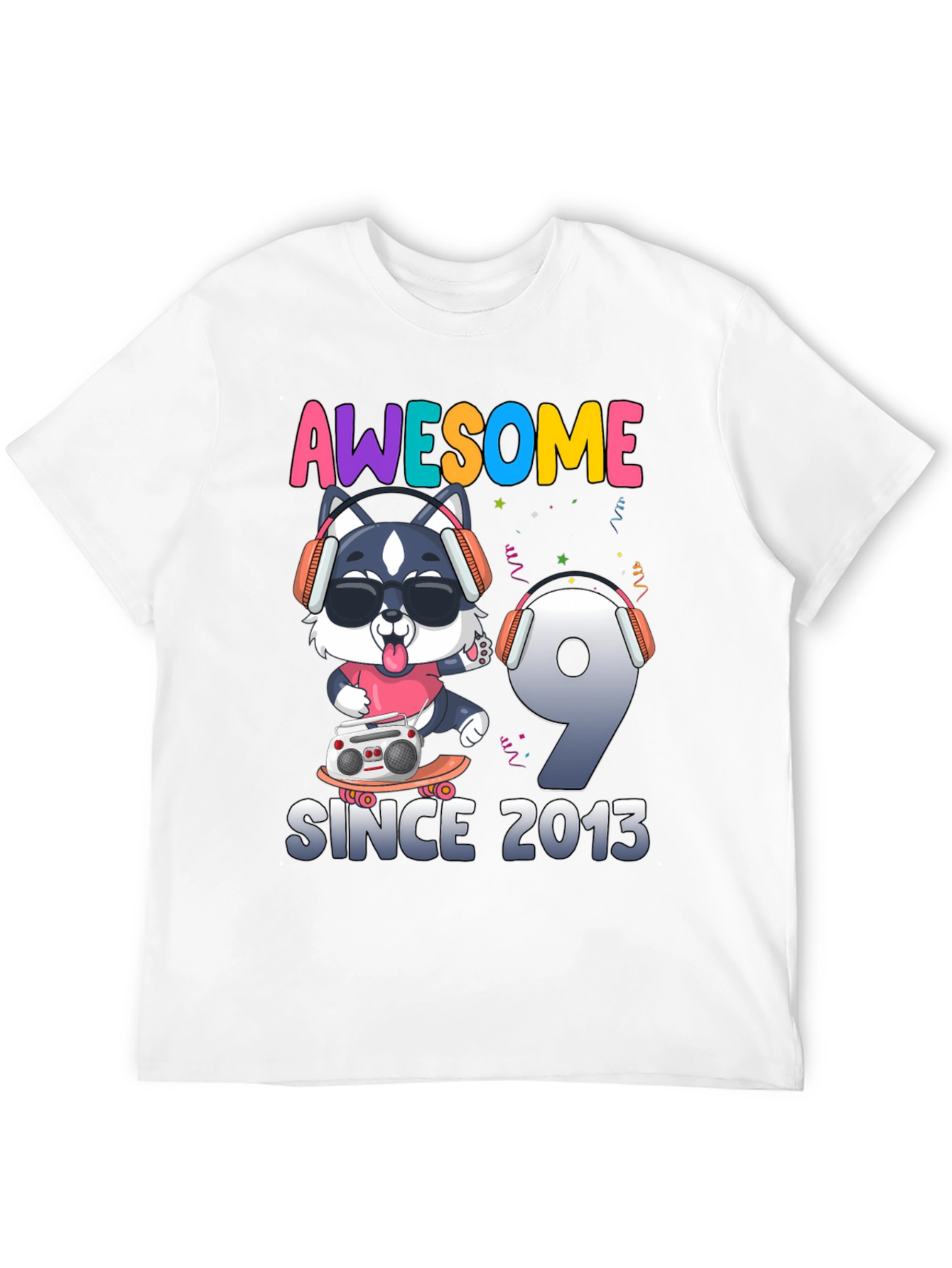 Black Awesome Since 2013 T-Shirt view 12