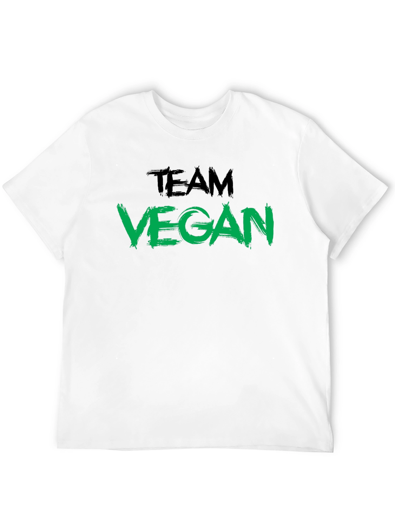 Black Team Vegan Black Crew Neck T-Shirt view 12