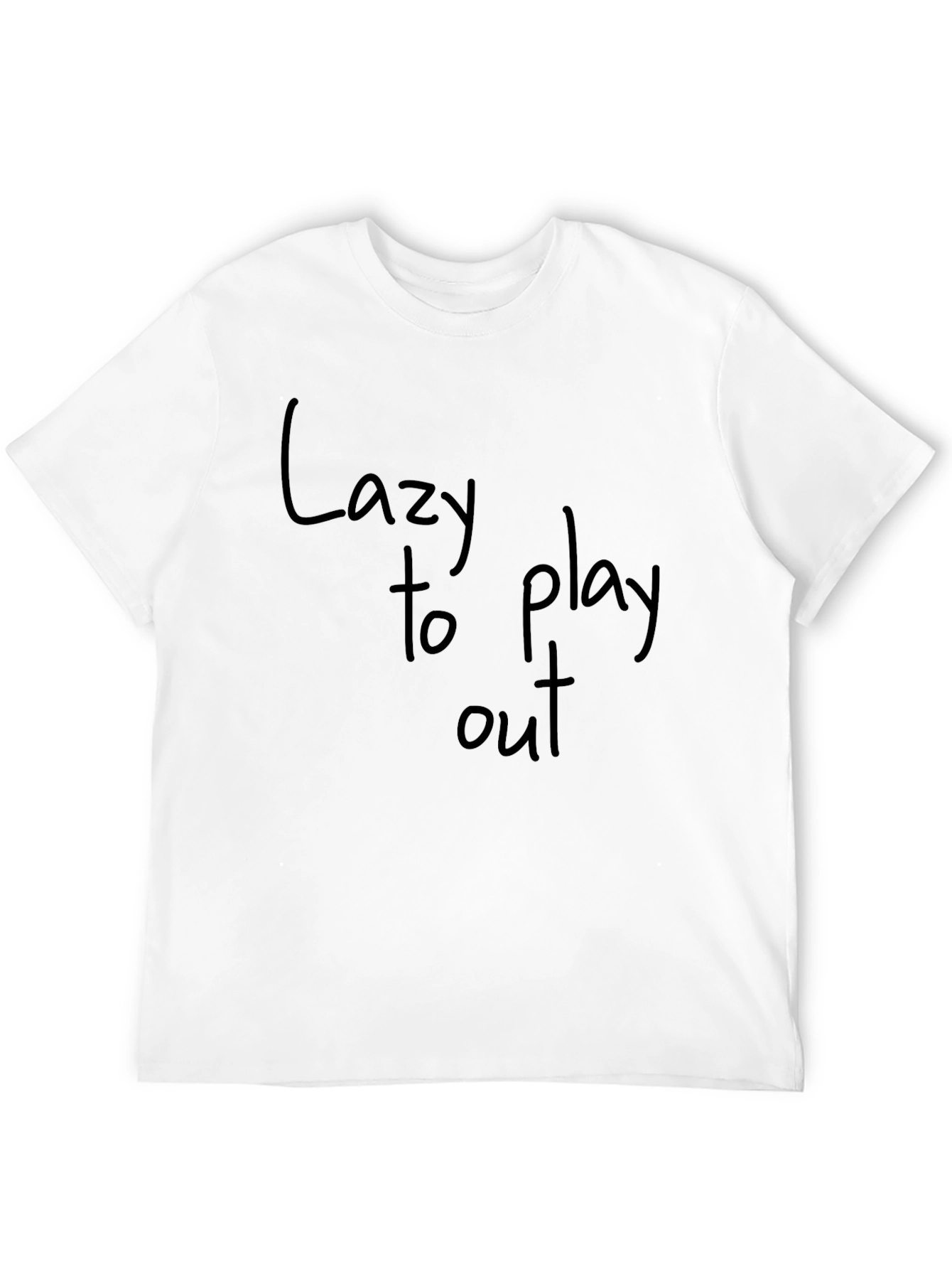Black Lazy to Play Out Graphic T-Shirt view 12