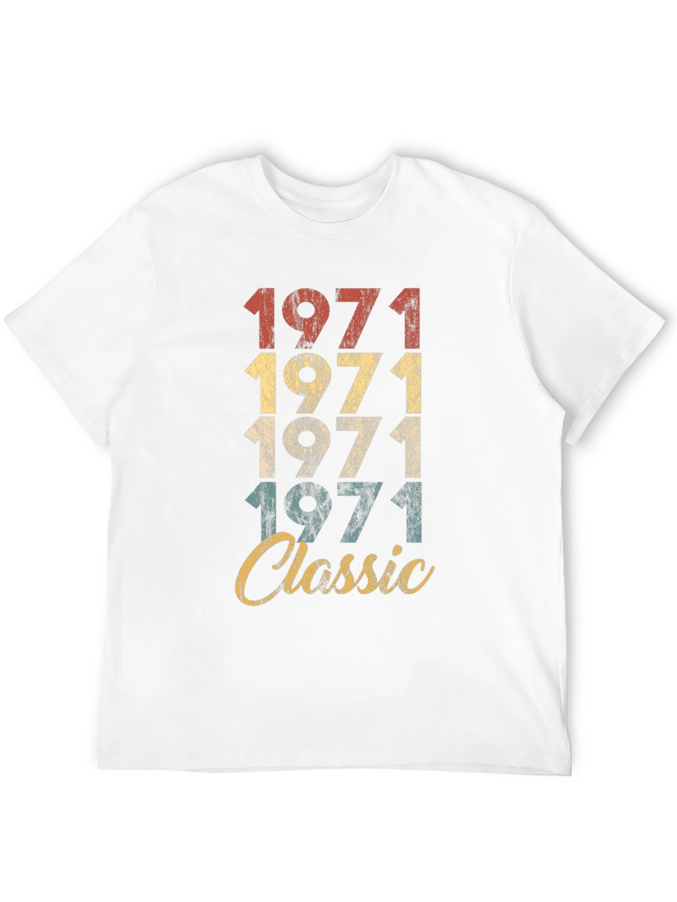 Black Vintage 1971 Classic Birthday T-Shirt view 12