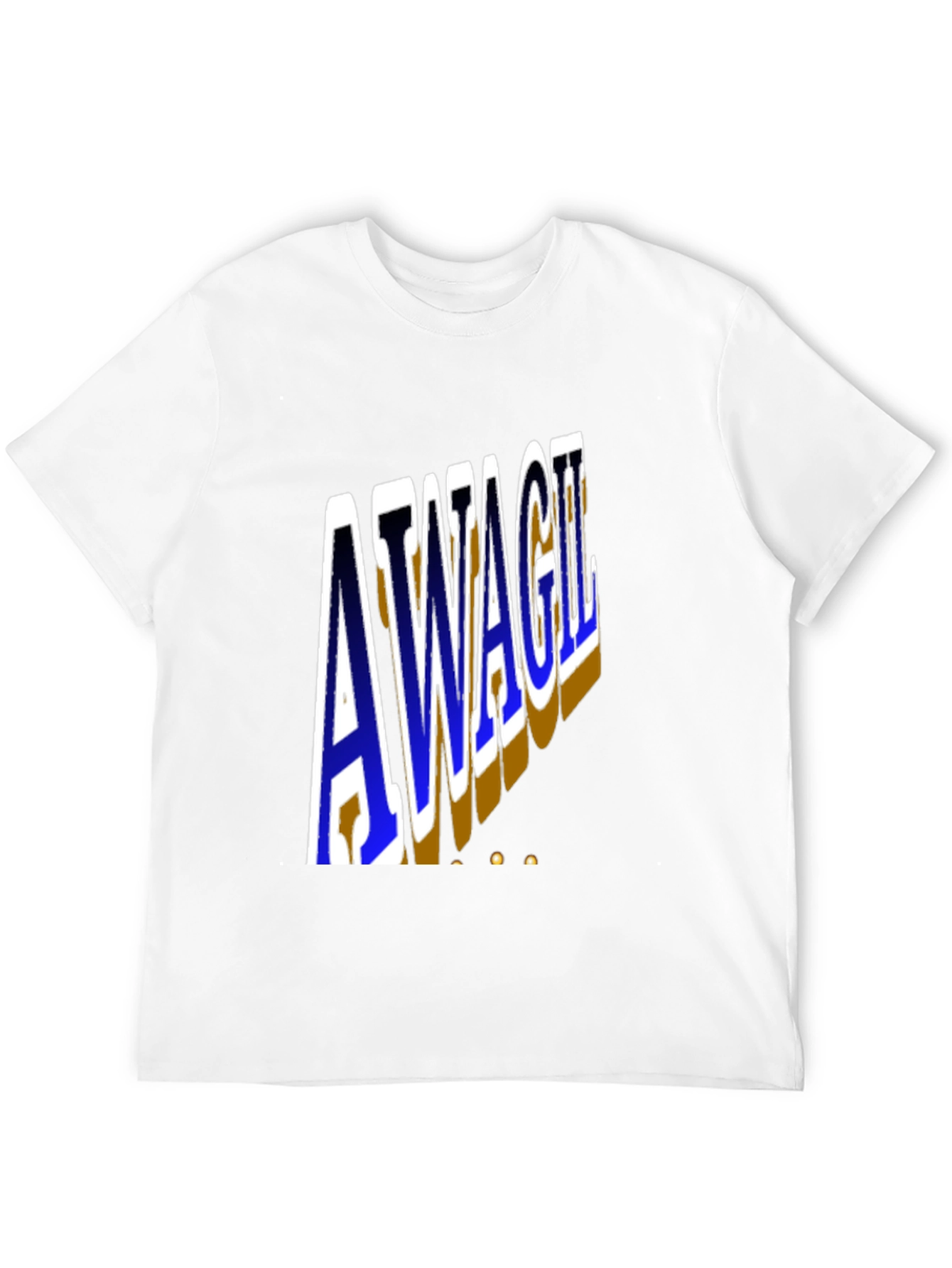 Black Unique AWAGIL Graphic Black T-Shirt view 12