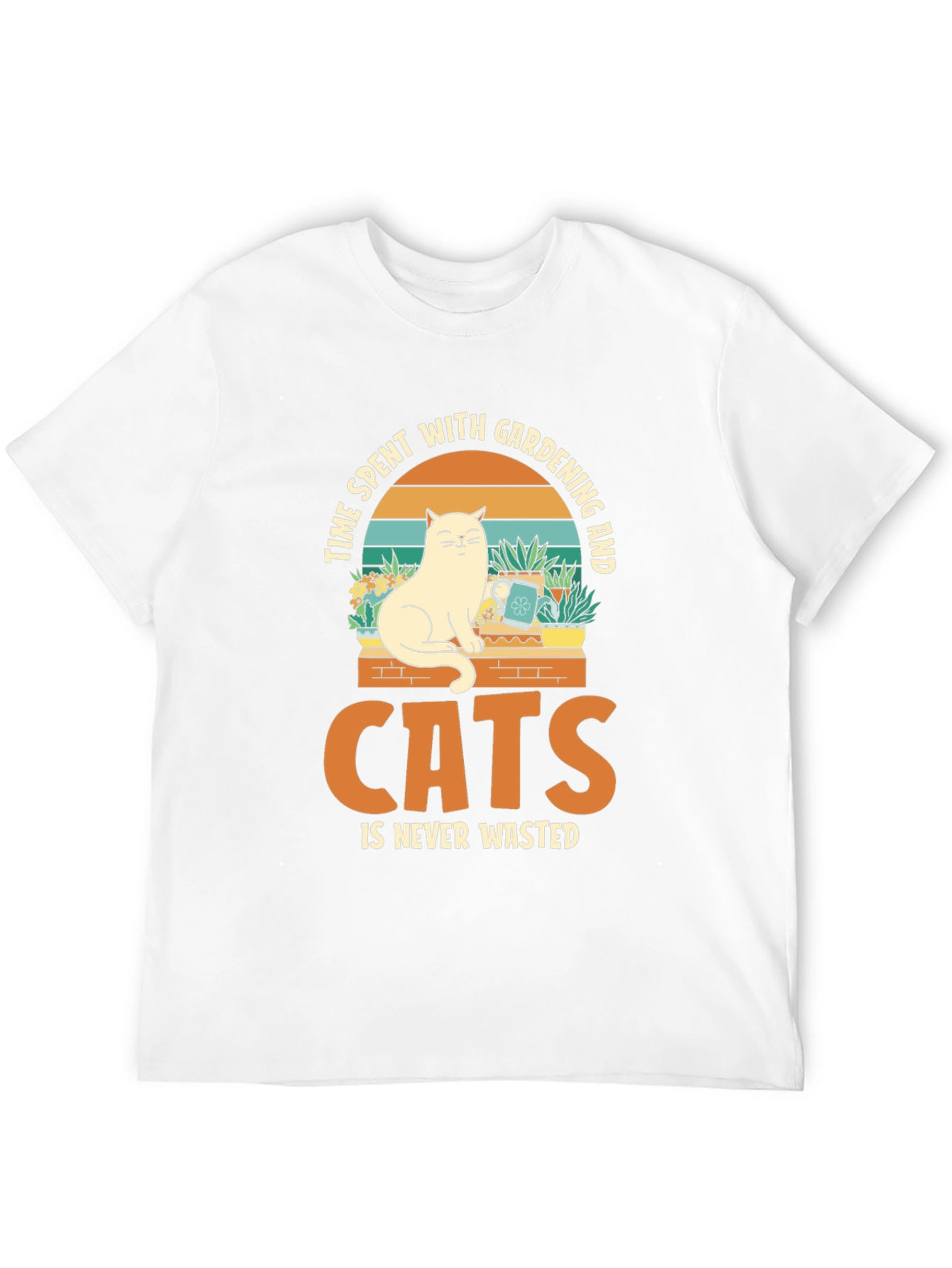 Black Cat & Gardening T-Shirt: Time Well Spent view 12