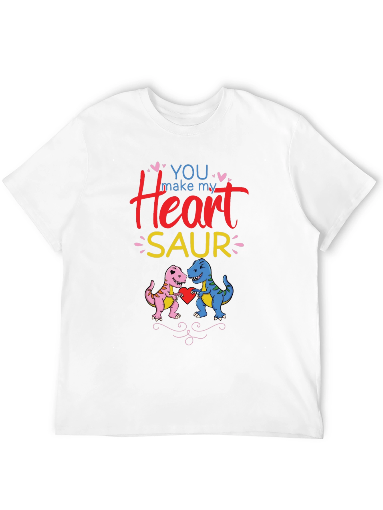 Black You Make My Heart Saur T-Shirt view 12