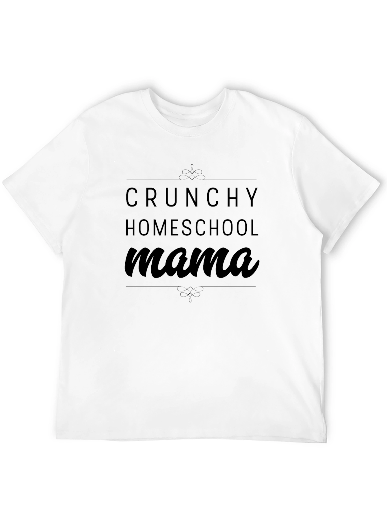 Black Crunchy Homeschool Mama Black T-Shirt view 12