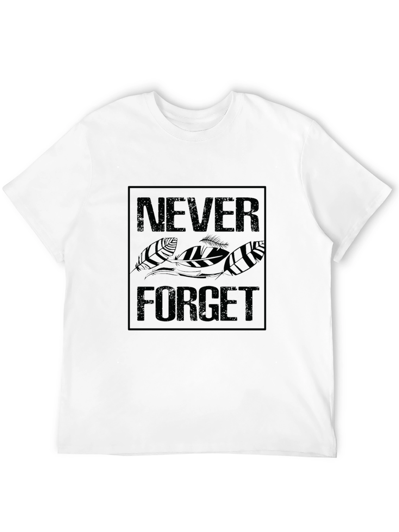 Black Never Forget Graphic Tee - Black Cotton T-Shirt view 12