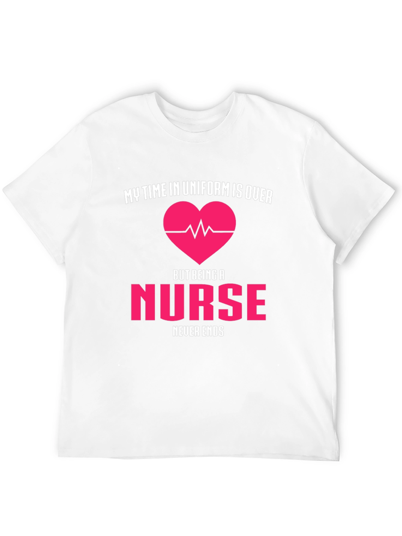 Black Retired Nurse T-Shirt - My Time in Uniform is Over view 12
