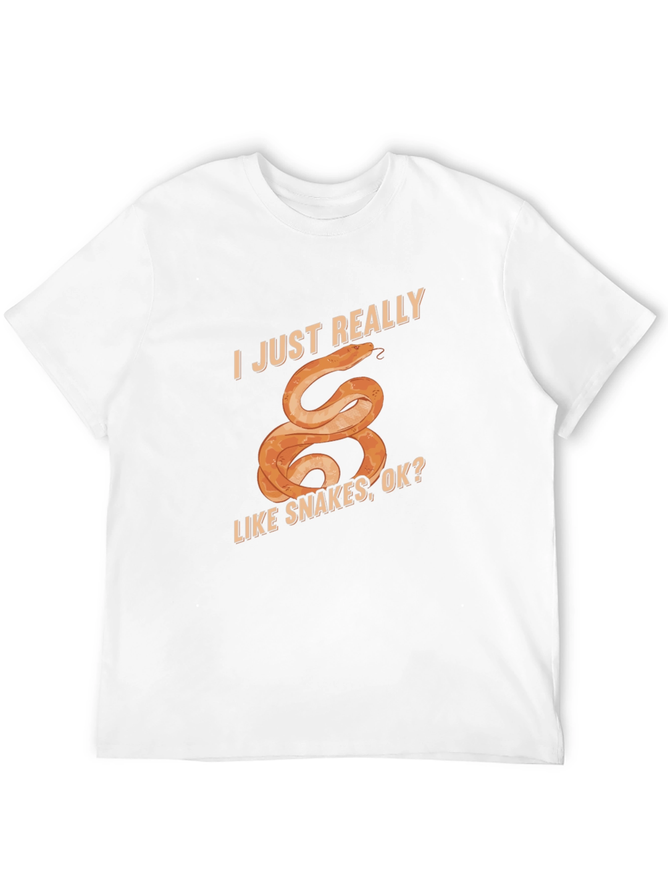 Black I Just Really Like Snakes T-Shirt, Fun Graphic Tee view 12