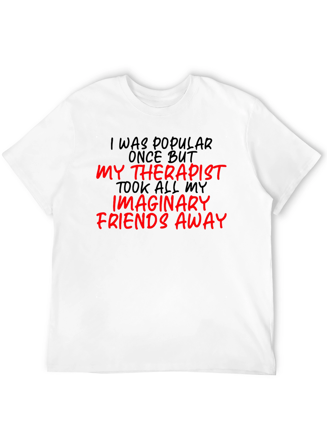 Black Funny Therapist Imaginary Friends T-Shirt view 12