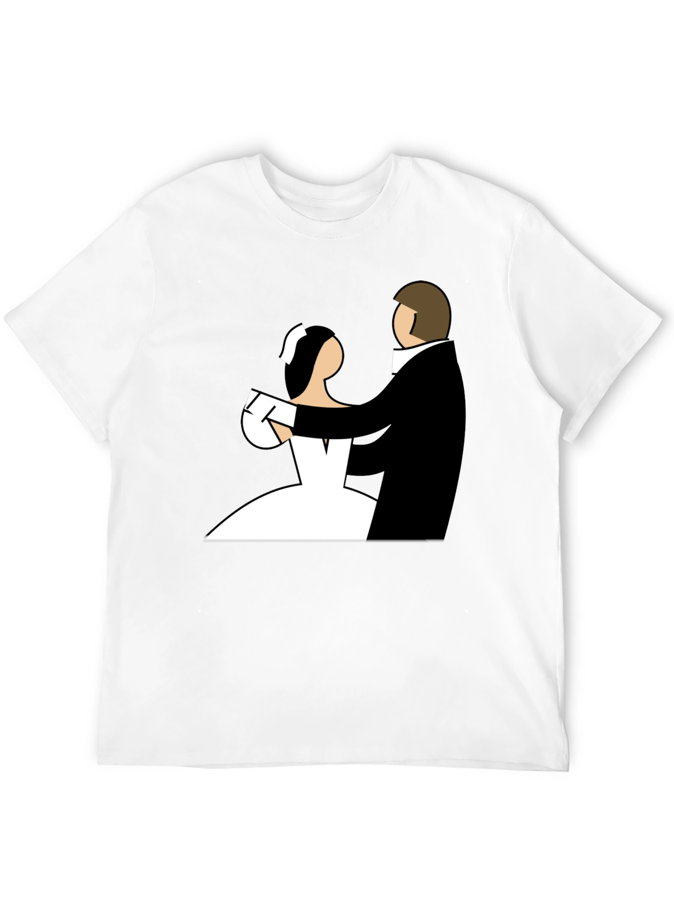 Black Wedding Dance Graphic Tee - Black Cotton T-Shirt view 12