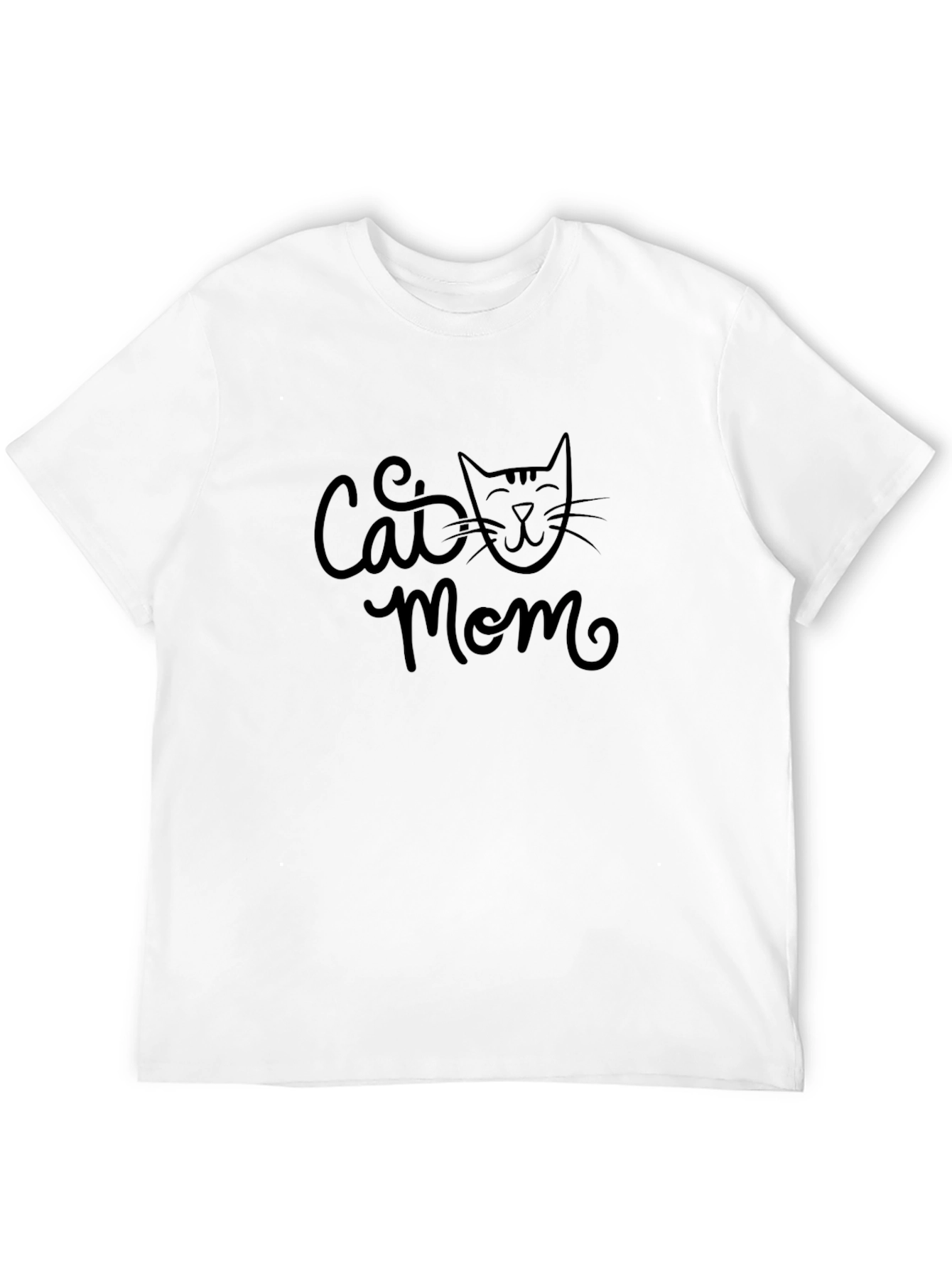 Black Cat Mom Graphic Tee - Black Unisex T-Shirt view 12