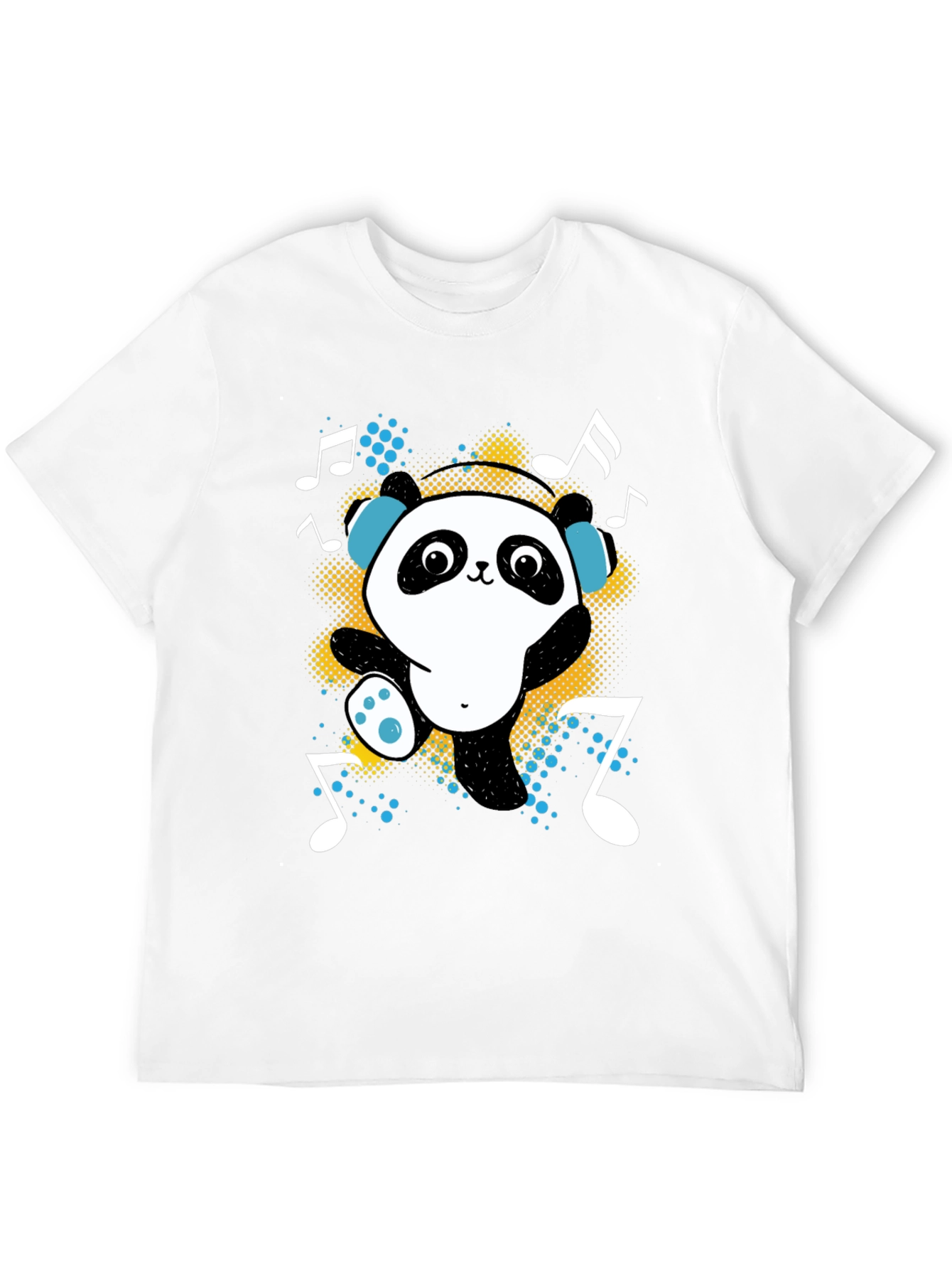 Black Dancing Panda Graphic Tee - Black Cotton T-Shirt view 12