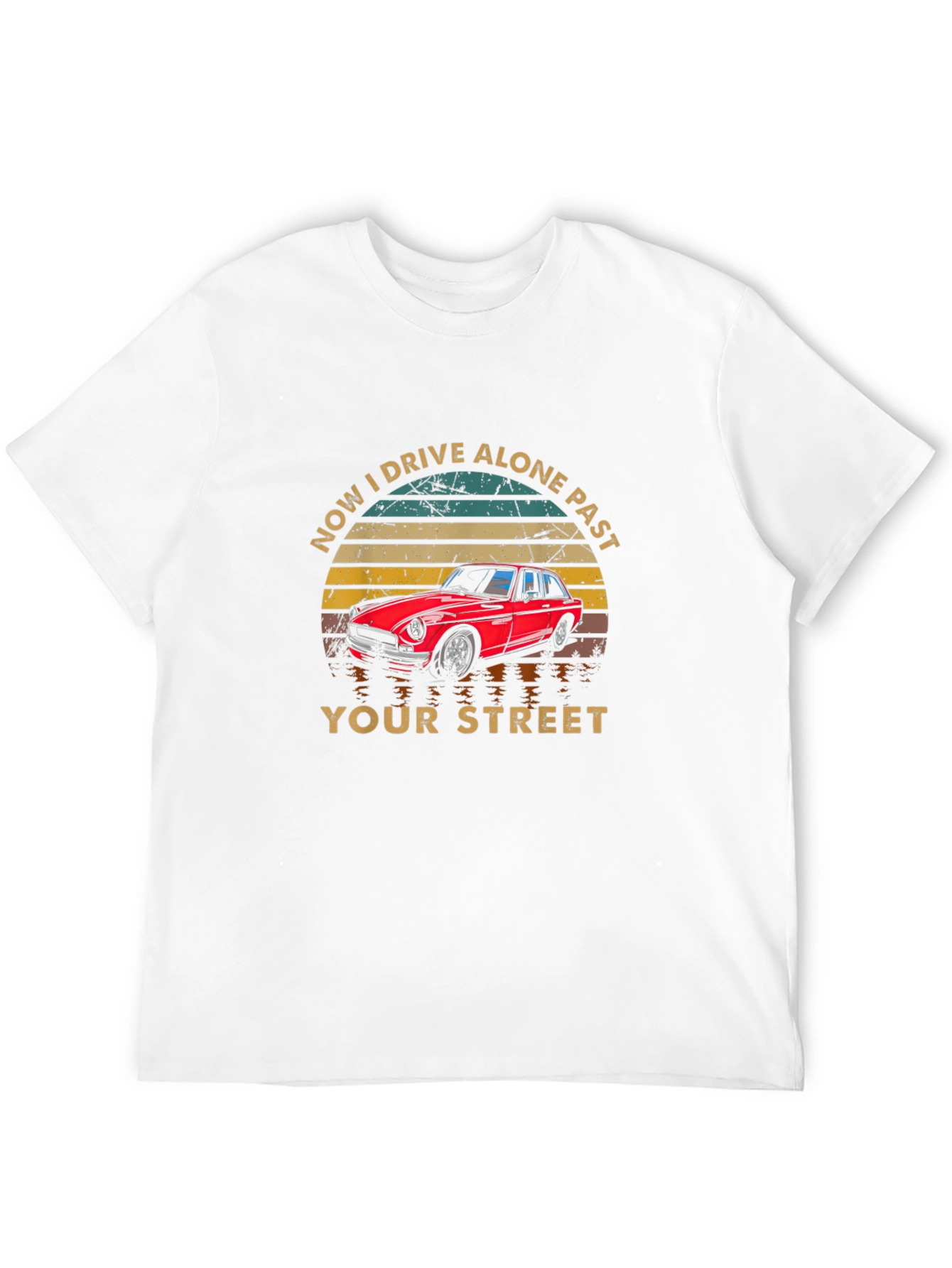Black Drive Alone Past Your Street Graphic T-Shirt view 12