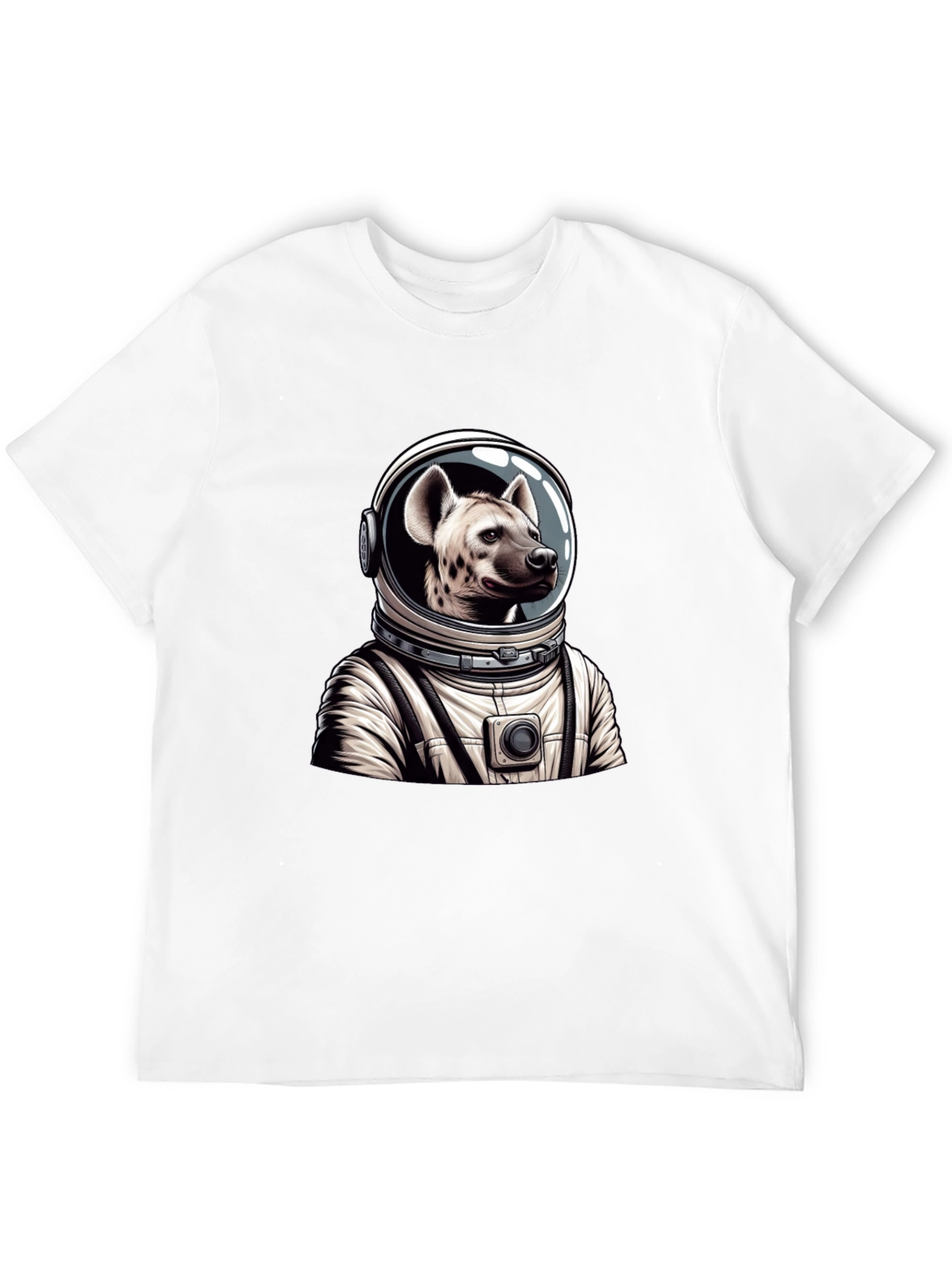 Black Hyena Astronaut Black T-Shirt view 12