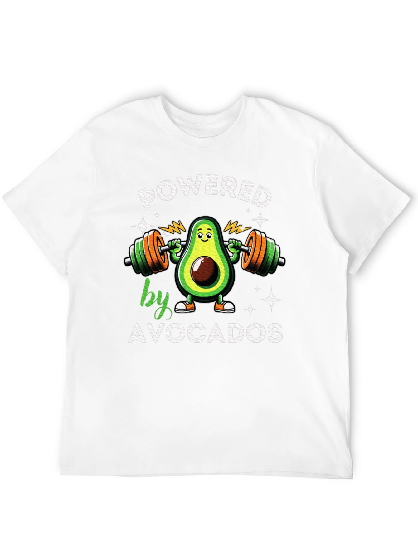 Black Powered by Avocados T-Shirt view 12