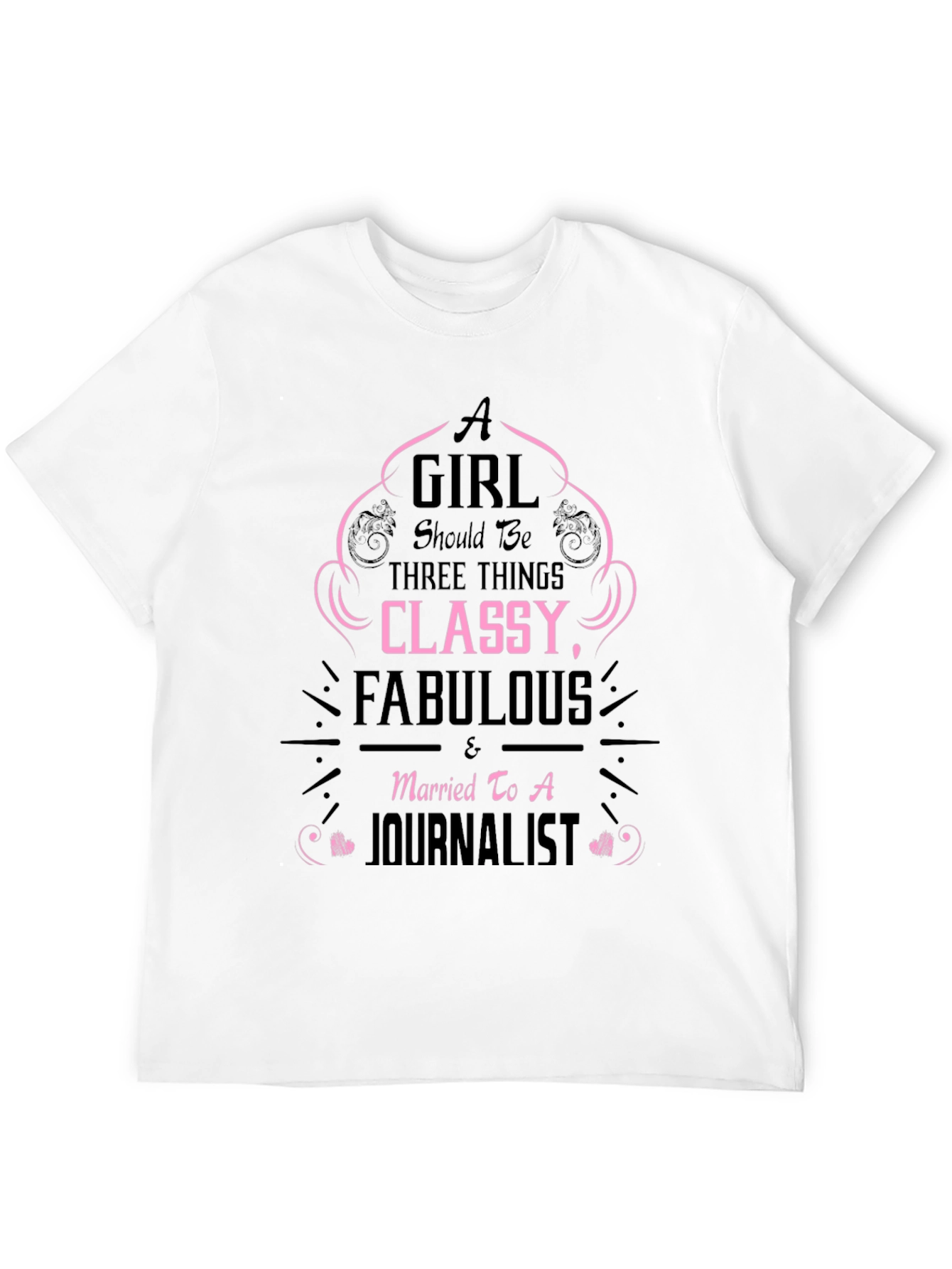 Black Classy & Fabulous Journalist Wife T-Shirt view 12