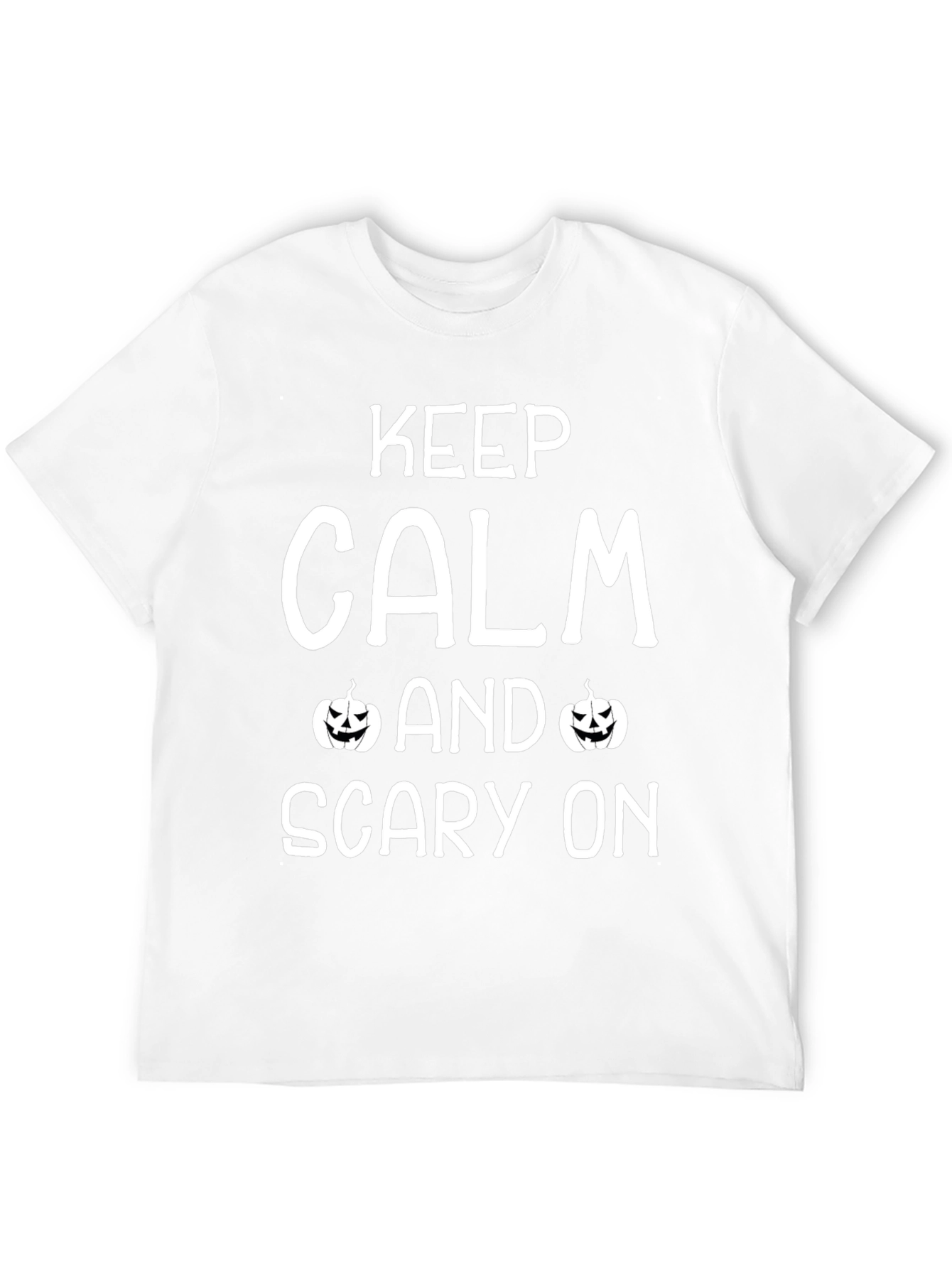 Black Keep Calm Scary On Halloween T-Shirt view 12