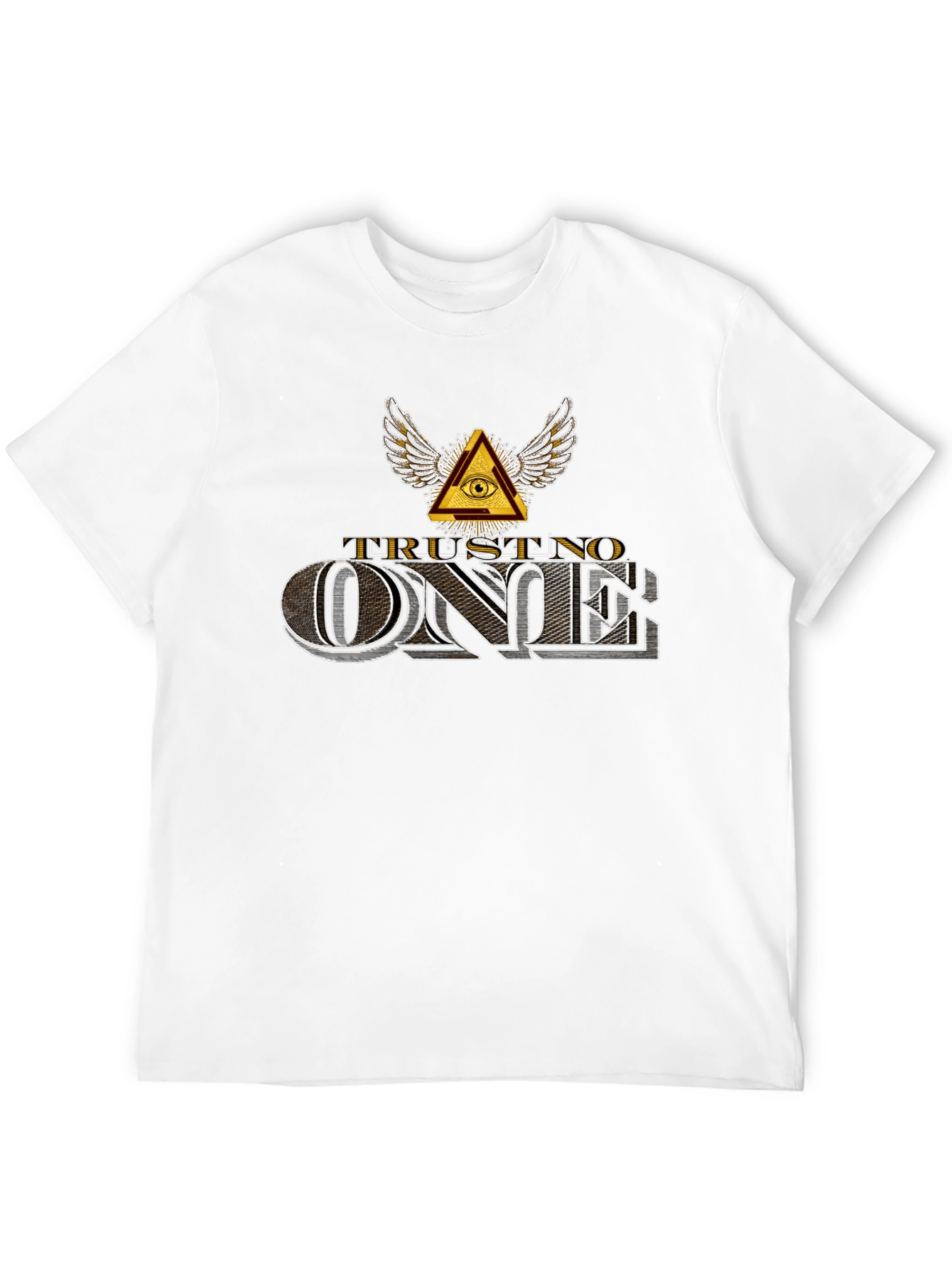 Black Trust No One Graphic T-Shirt view 12