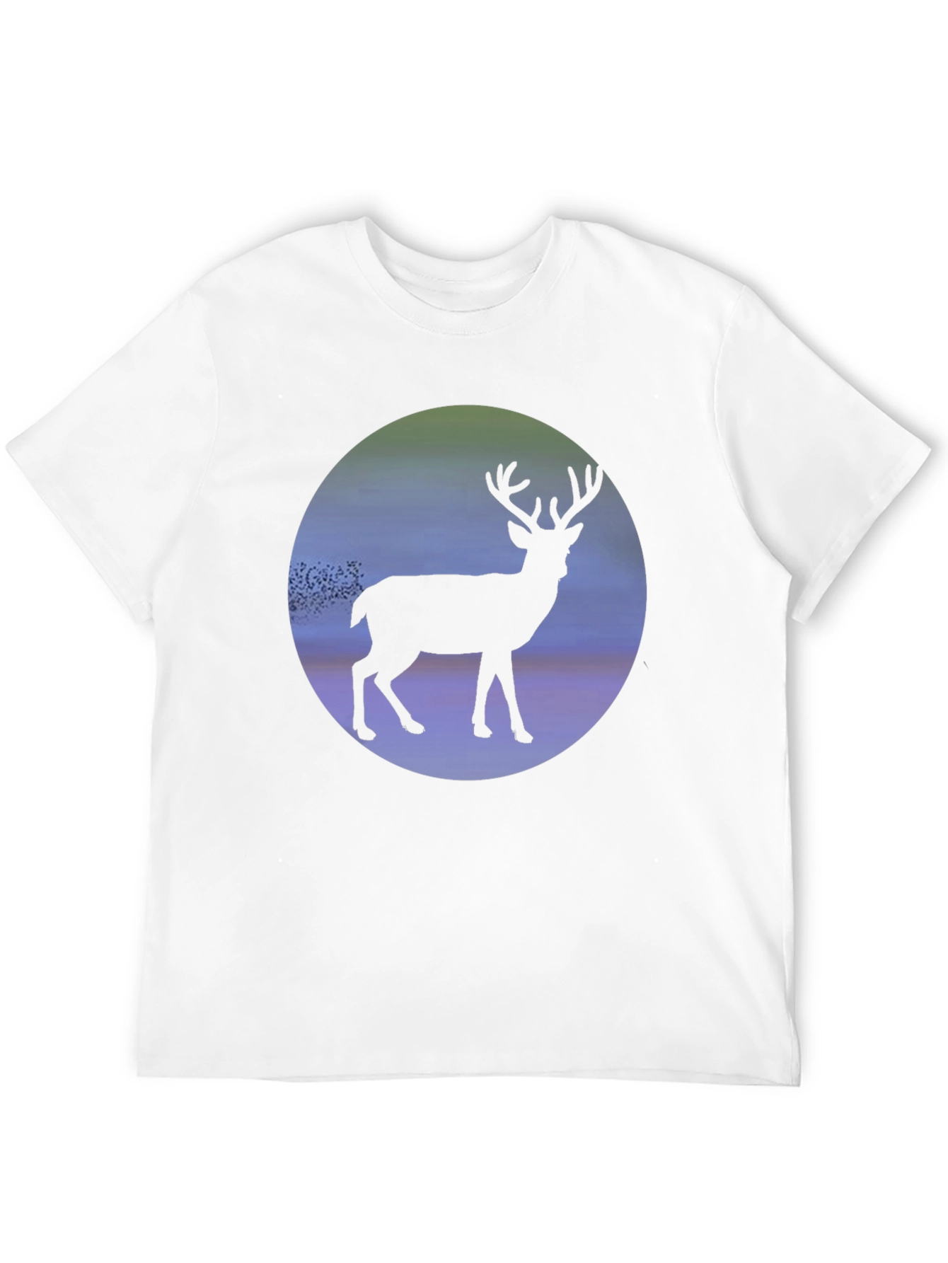 Black Deer Silhouette Graphic Tee - Men's Black T-Shirt view 12
