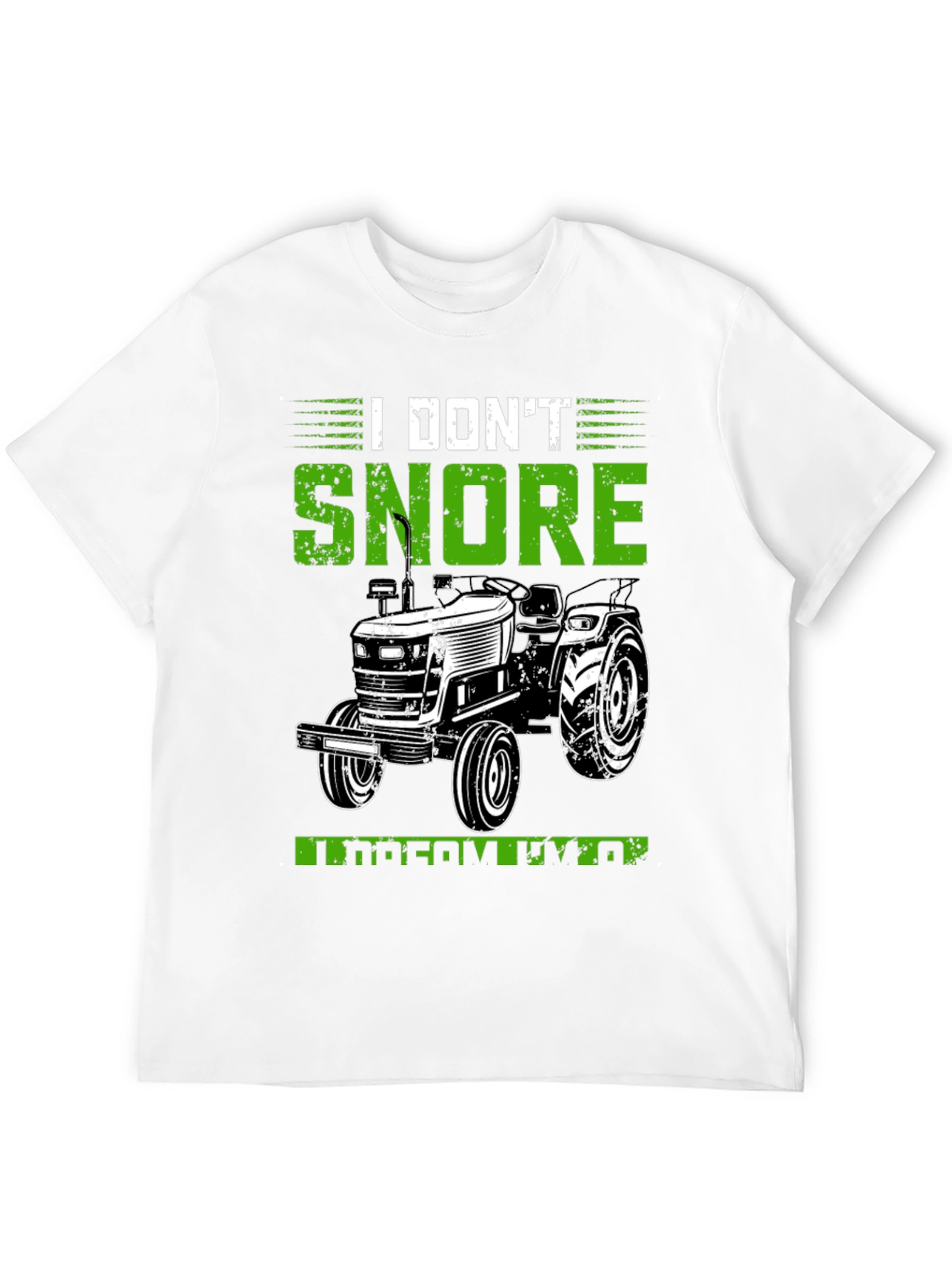 Black I Don't Snore I Dream Tractor Black Graphic Tee view 12