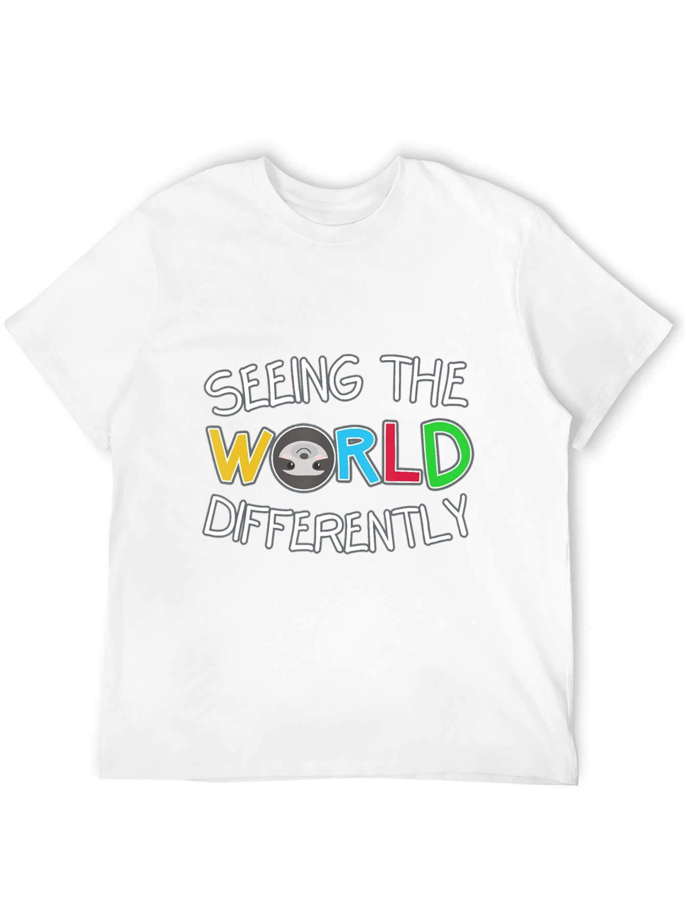 Black Seeing The World Differently T-Shirt view 12