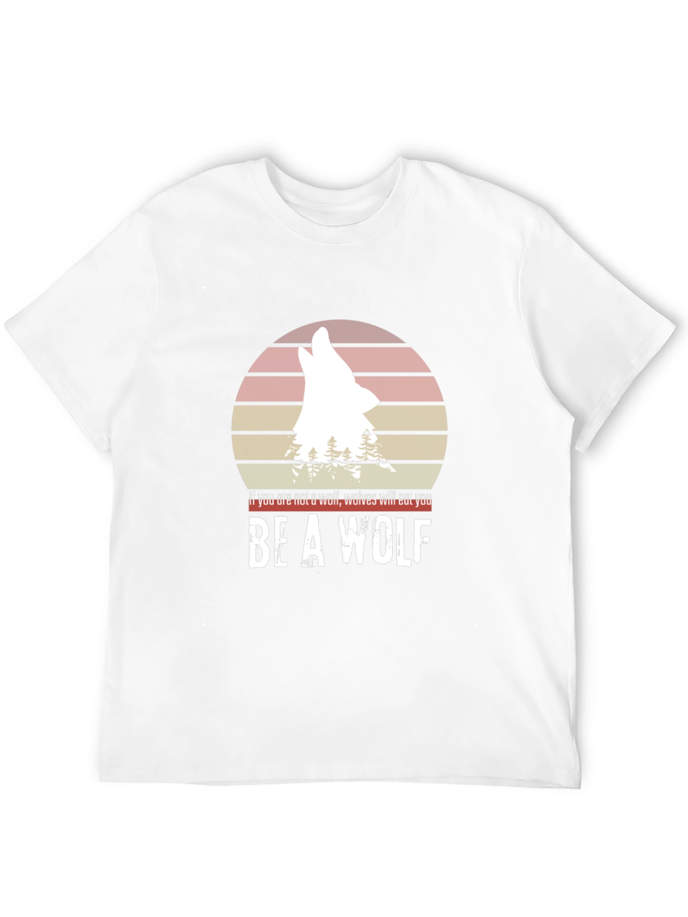 Black Be a Wolf T-Shirt - Motivational Graphic Tee view 12