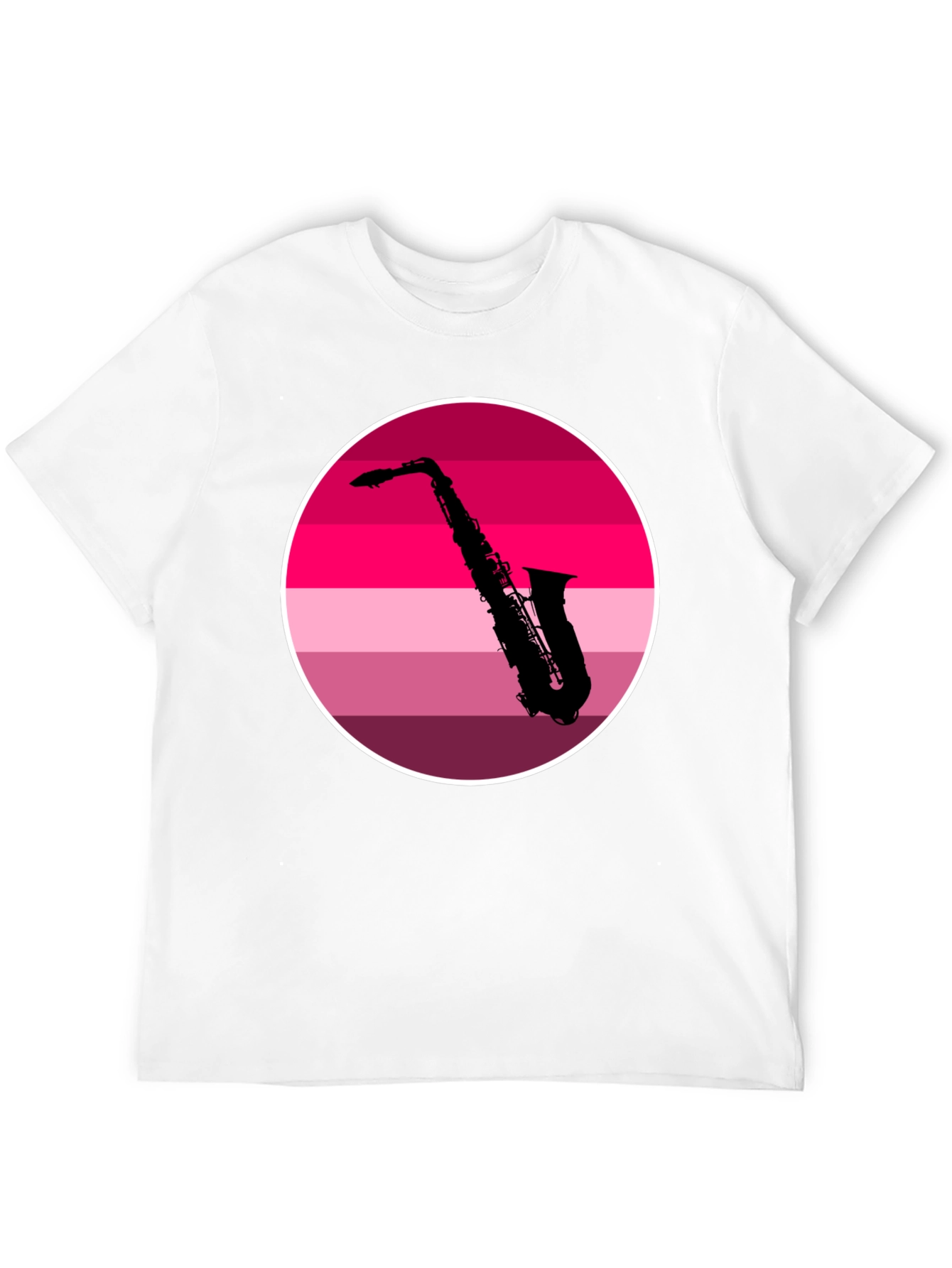 Black Saxophone Silhouette Tee - Retro Music Vibes view 12