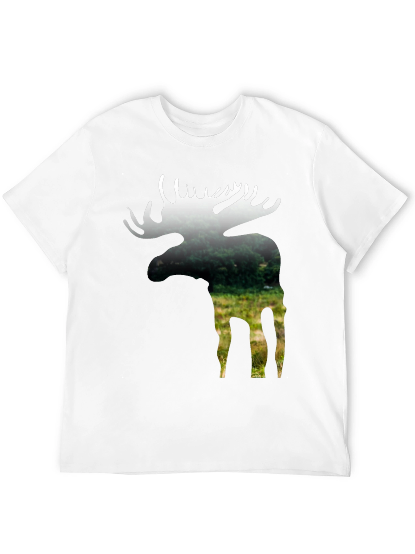 Black Nature Moose Graphic Tee - Black Cotton Blend view 12