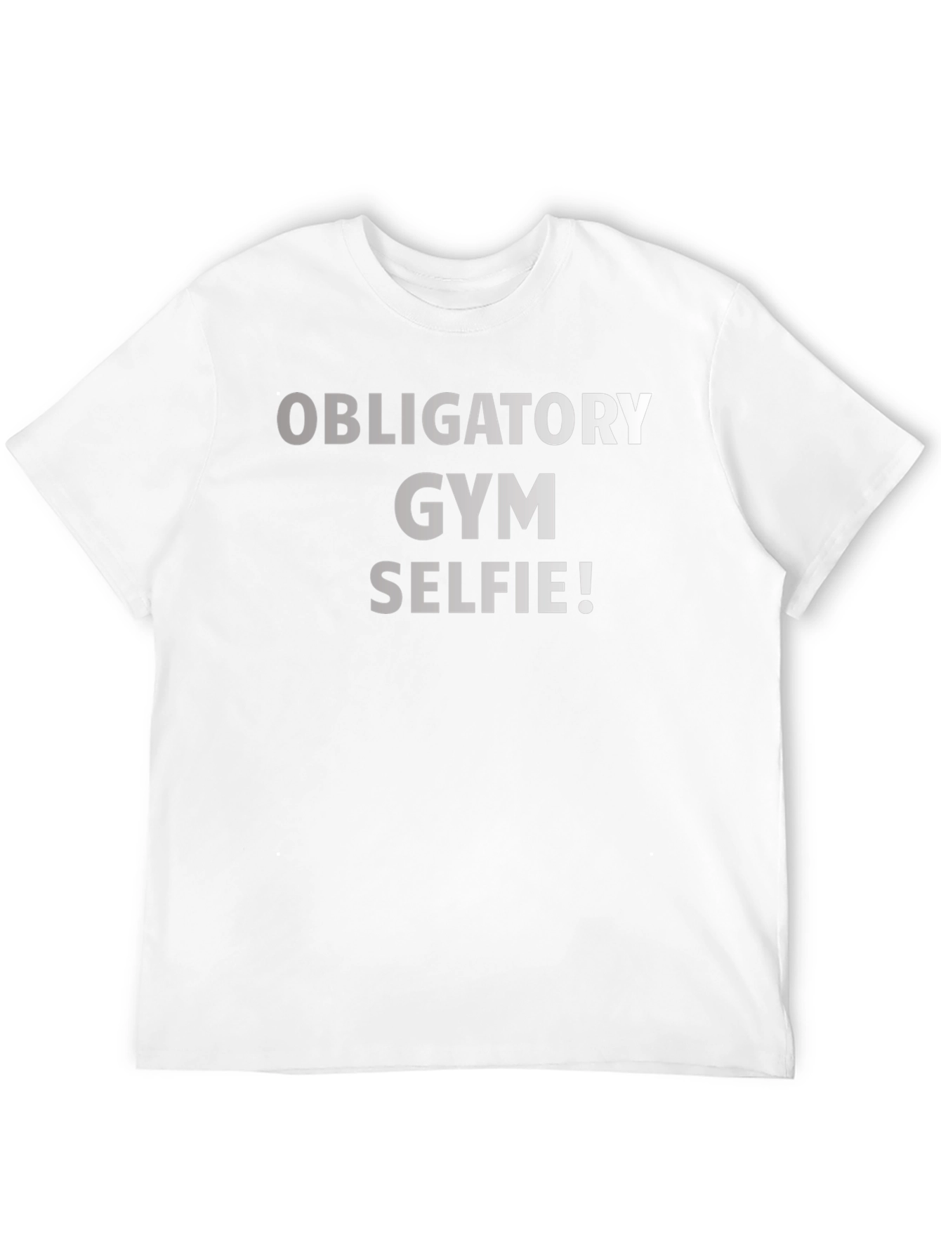 Black Obligatory Gym Selfie T-Shirt - Funny Workout Apparel view 12