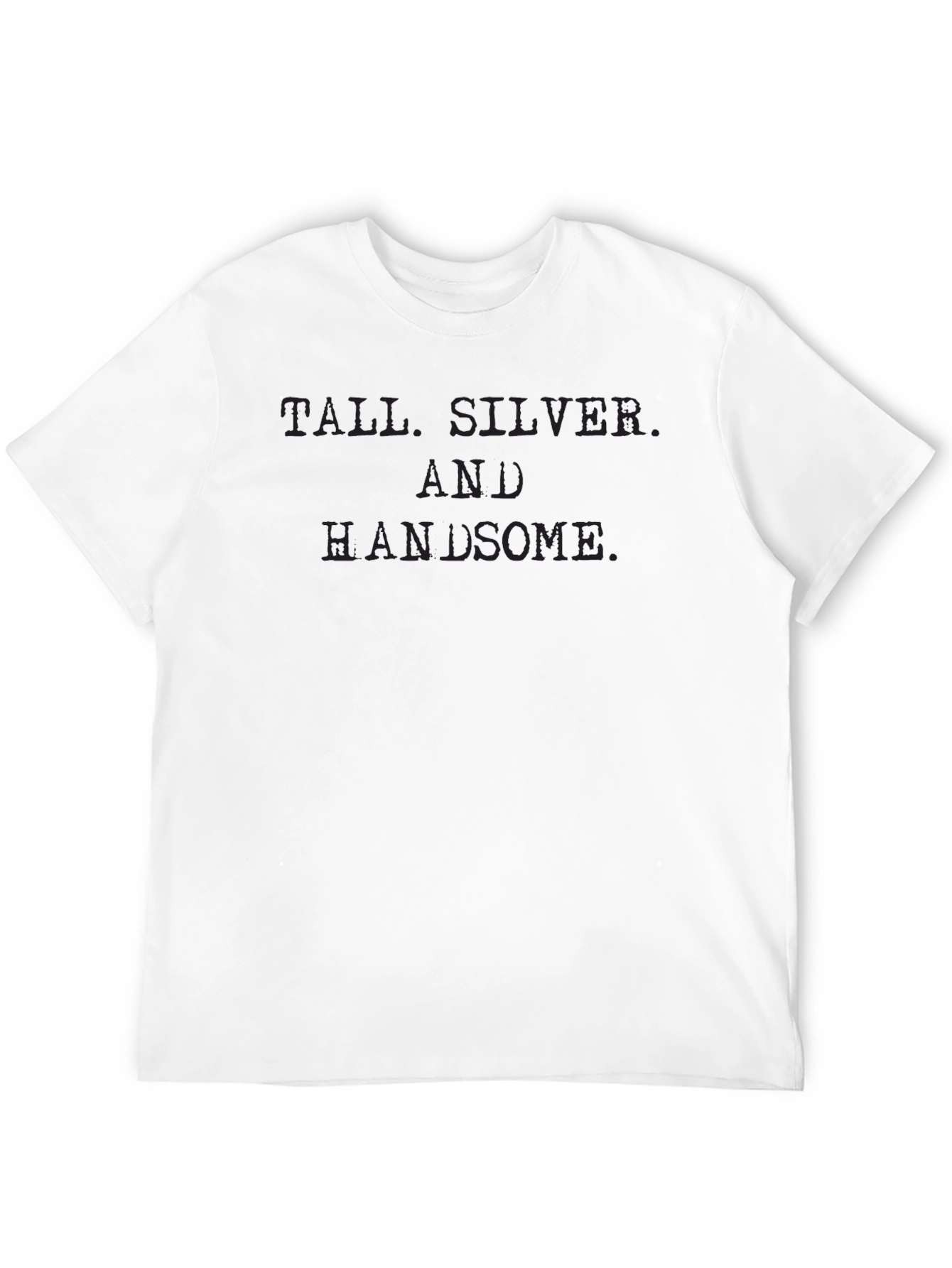 Black Tall Silver Handsome Crew Neck T-Shirt view 12