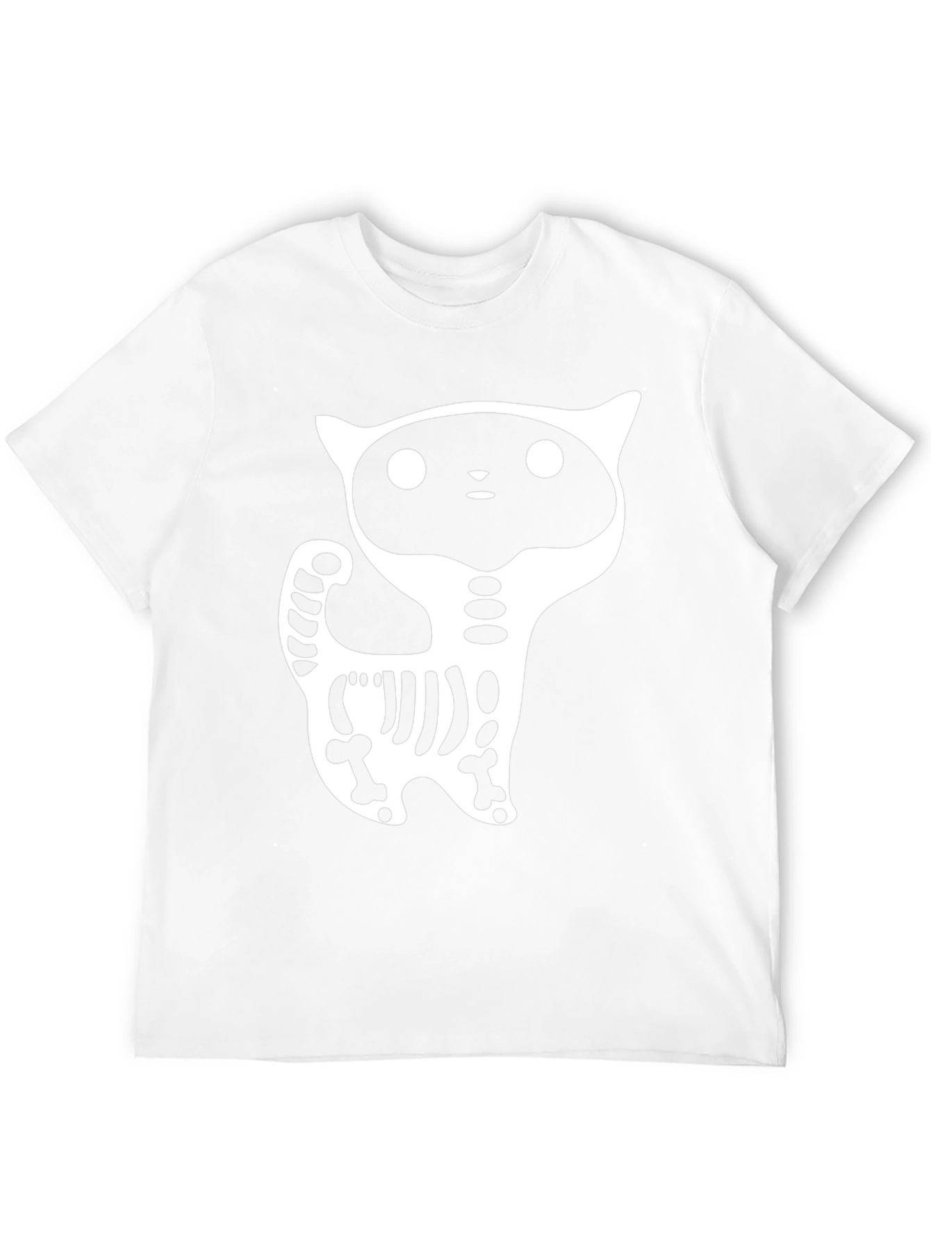 Black Skeleton Cat Graphic T-Shirt - Halloween Ready view 12