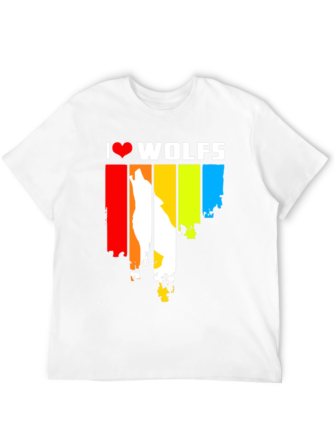 Black I Love Wolves Graphic Tee - Unique Design view 12