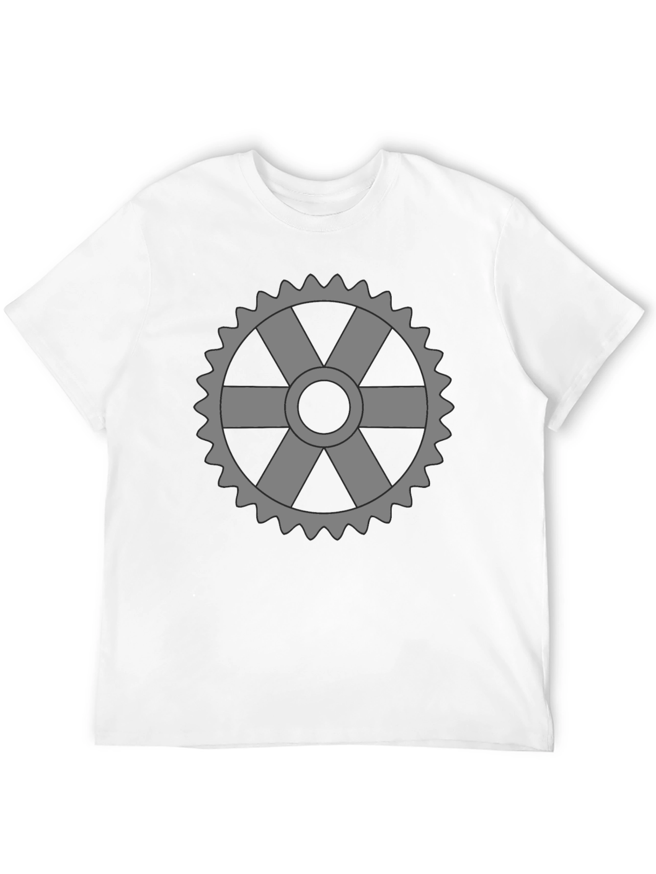 Black Cogwheel Graphic Tee - Cool & Comfortable view 12