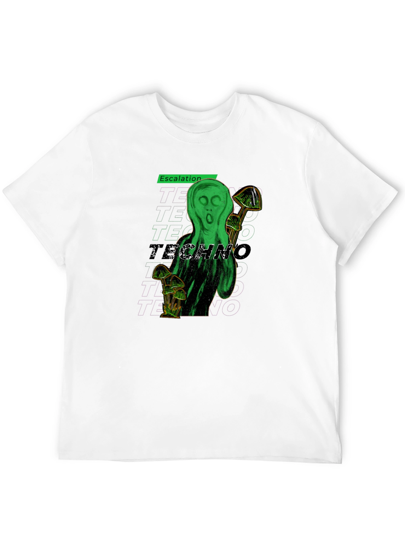 Black Escalation Techno Graphic T-Shirt view 12