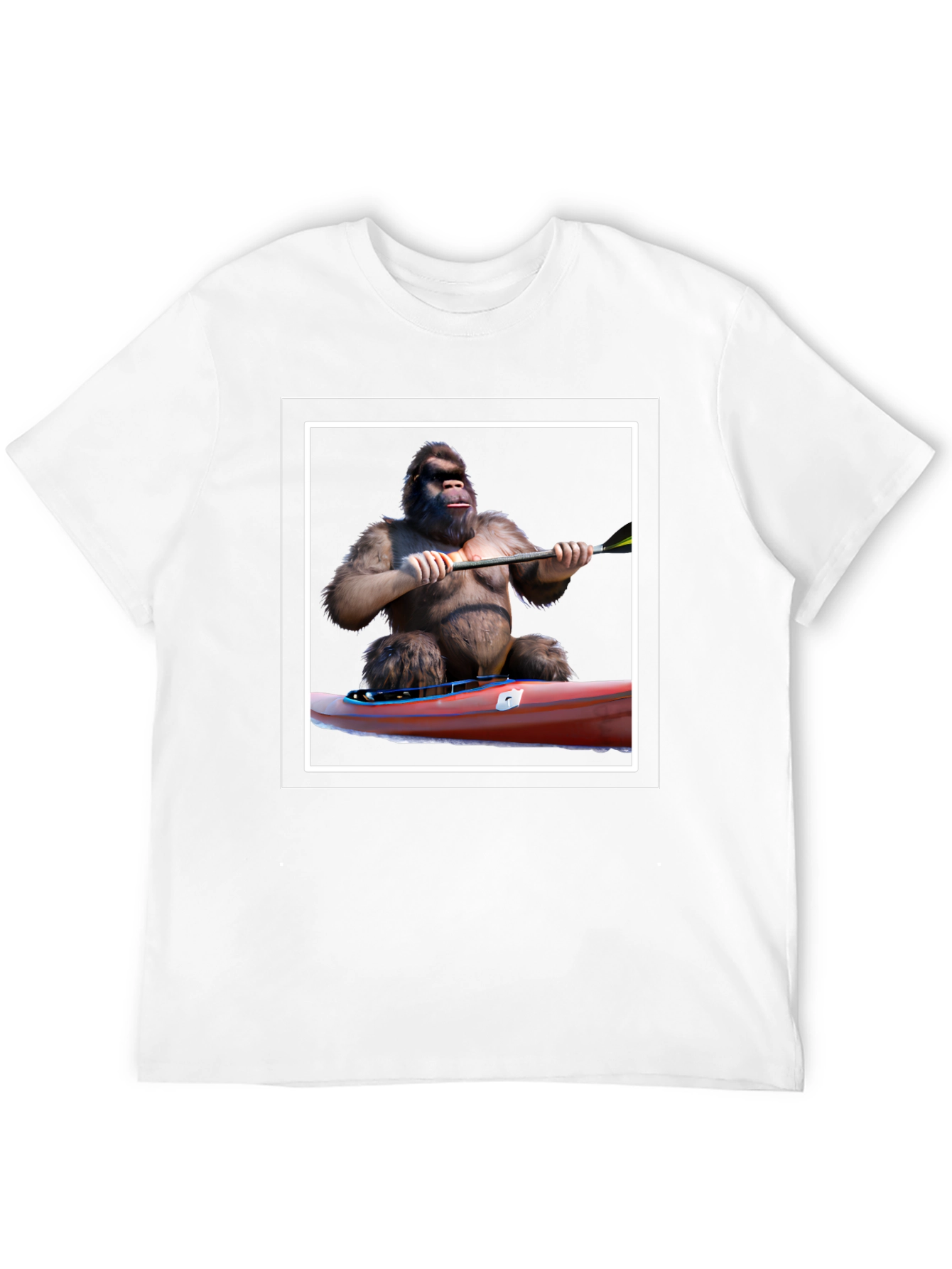 Black Gorilla Kayaking Graphic Tee - Black T-Shirt view 12