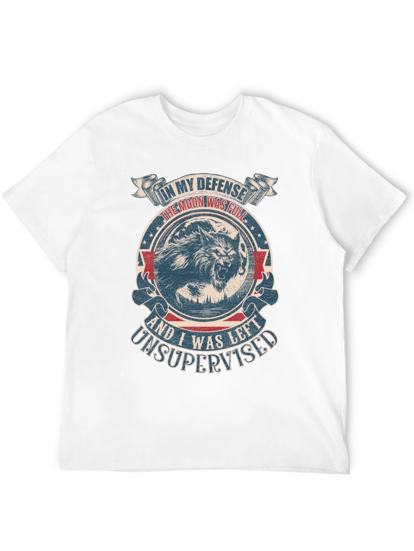 Black In My Defense the Moon Was Full T-Shirt view 12