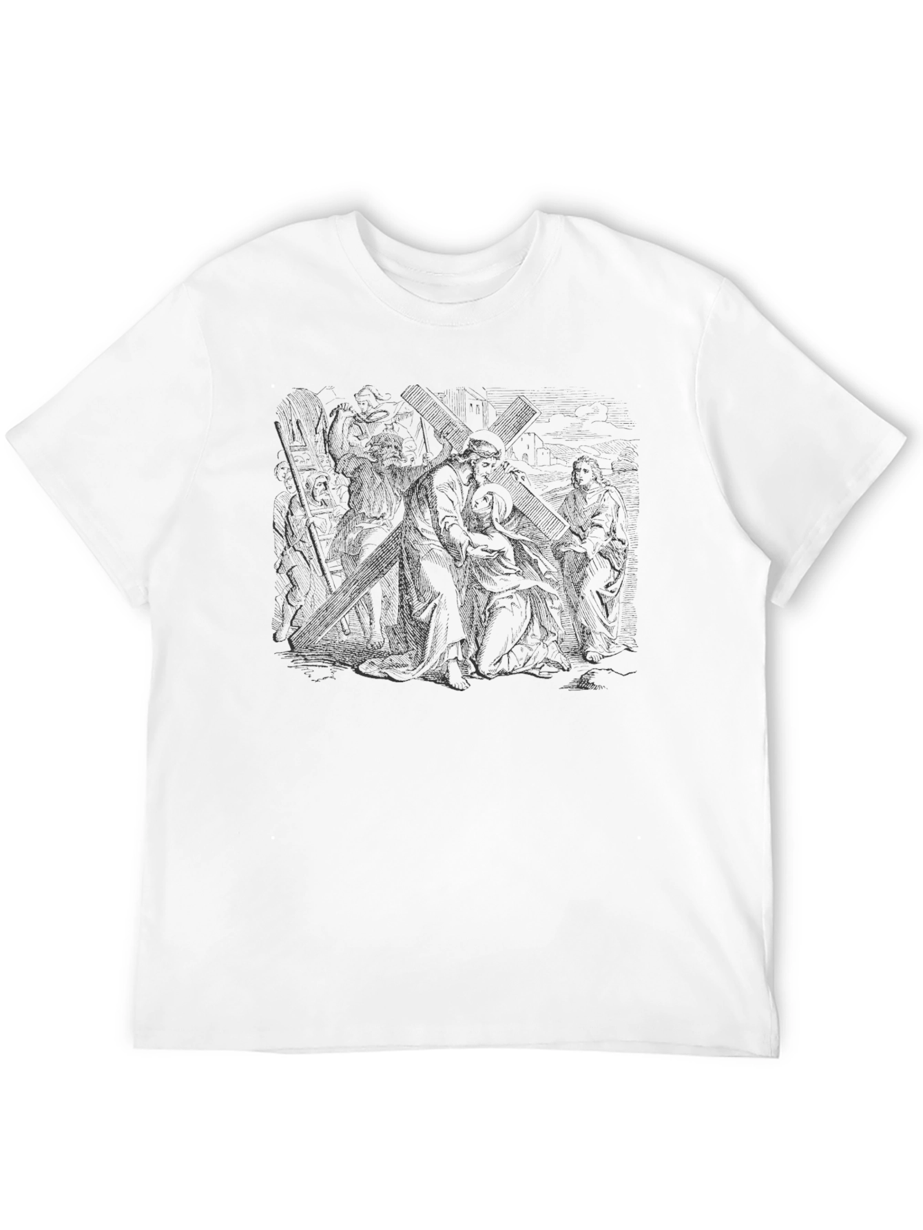 Black Crucifixion Graphic Black T-Shirt view 12