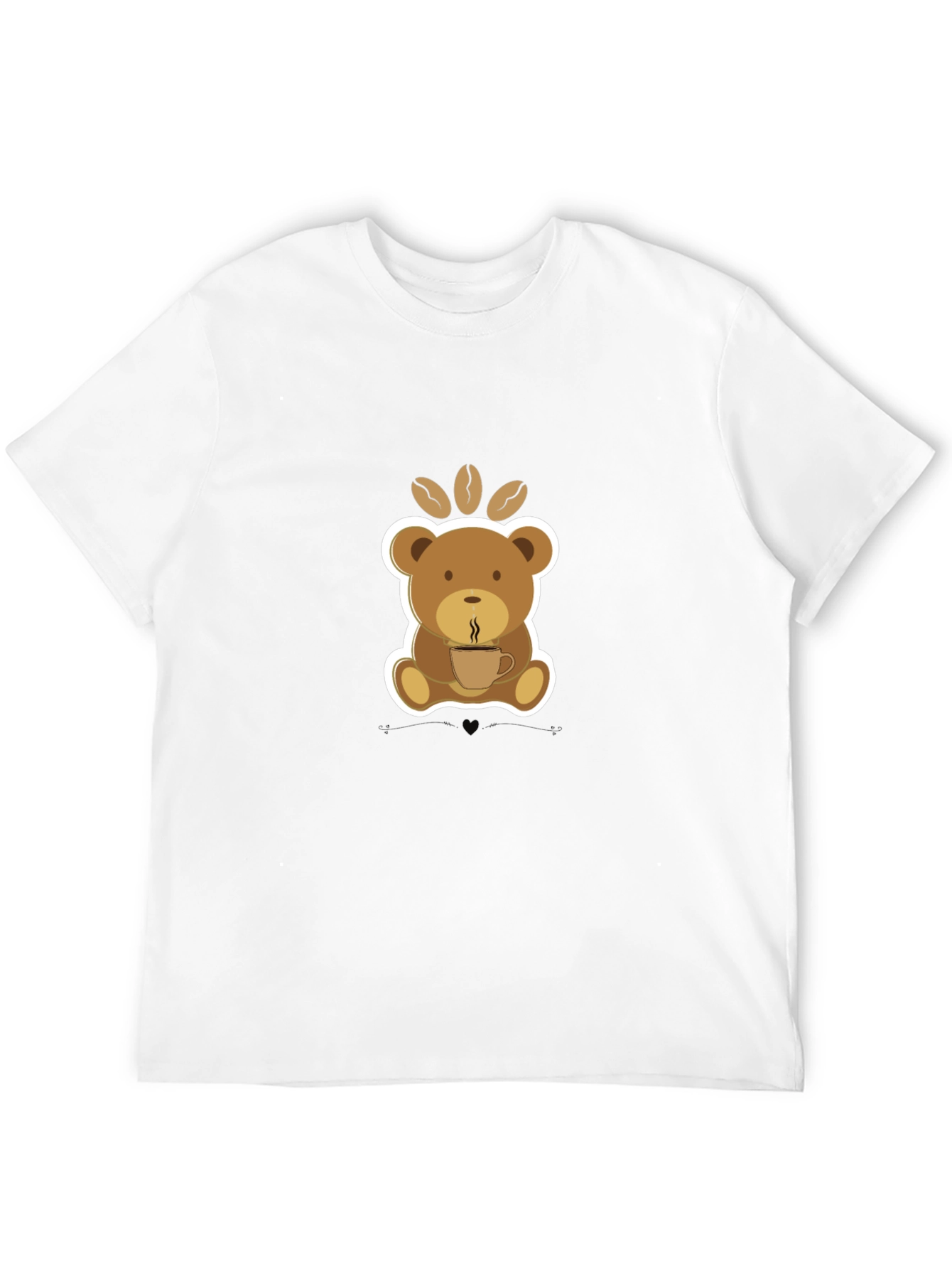 Black Coffee Bear Graphic Tee - Cute Cartoon T-Shirt view 12