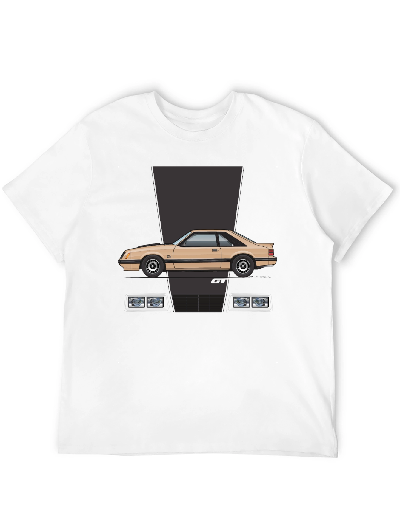 Black Retro 80s Car Graphic Tee - Classic Cool view 12