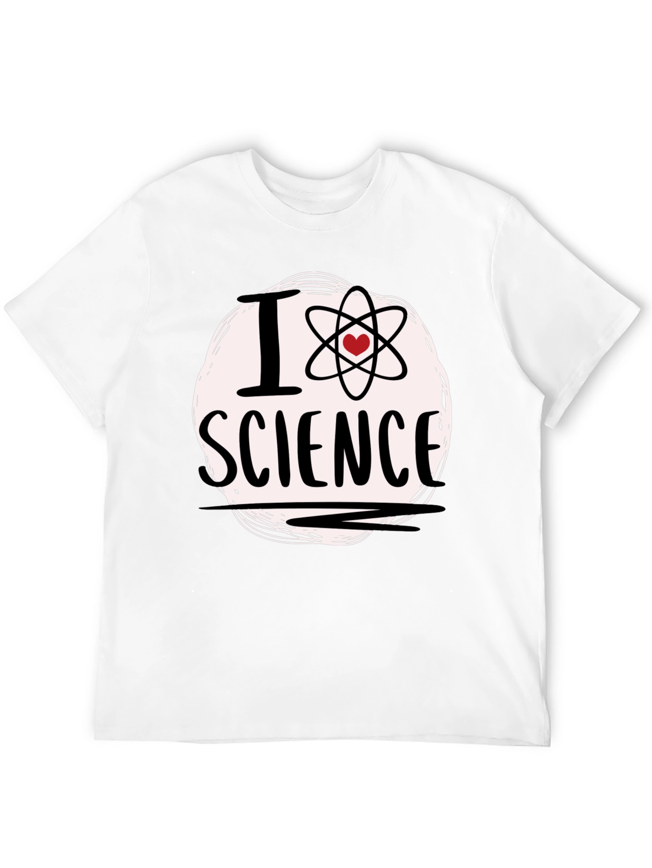 Black I Love Science T-Shirt - Atom Heart Design view 12
