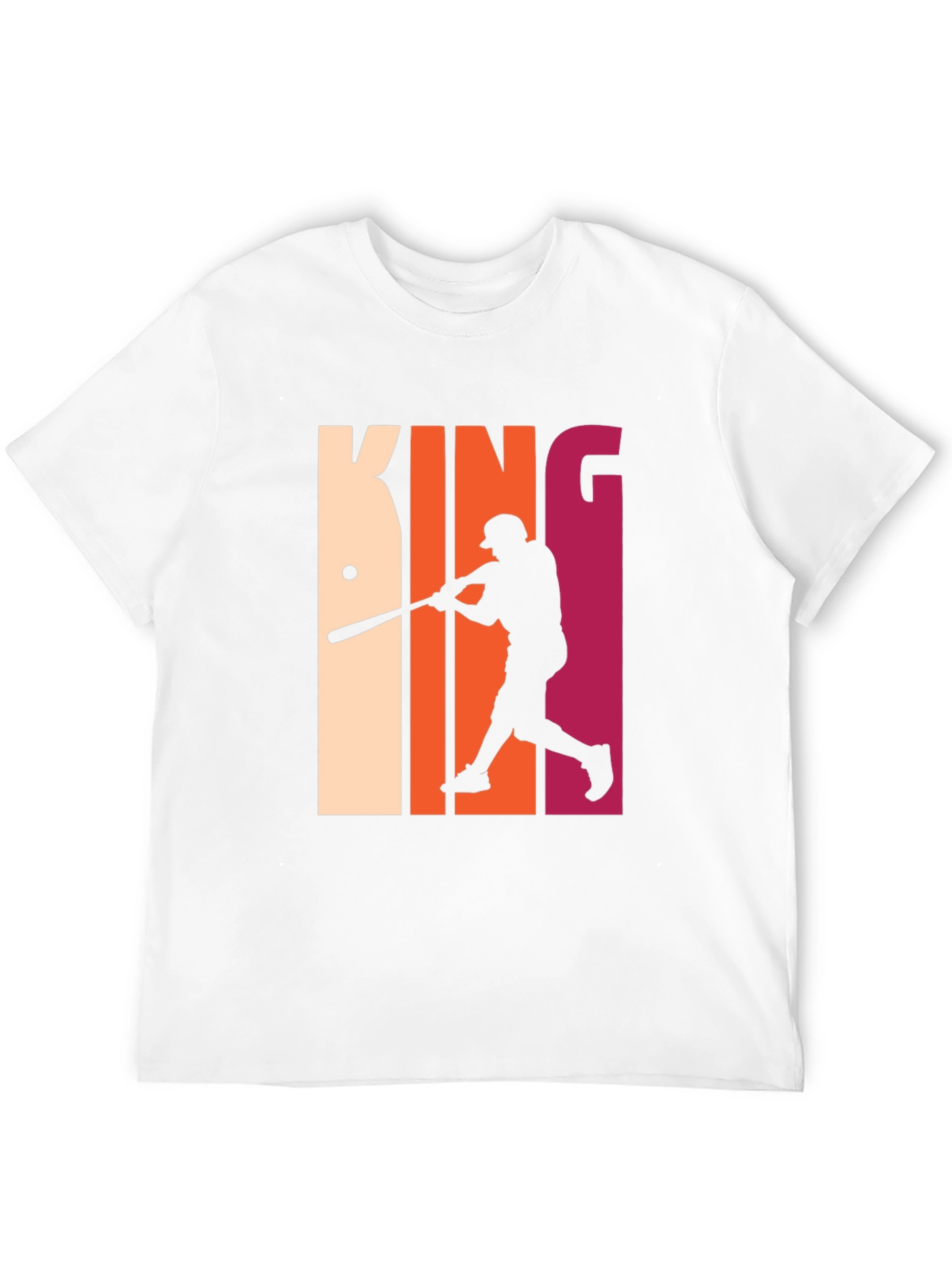 Black King Baseball Player Graphic T-Shirt view 12