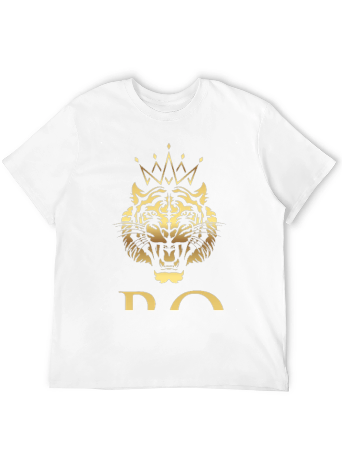 Black King Tiger Graphic Tee - Black Cotton Blend view 12