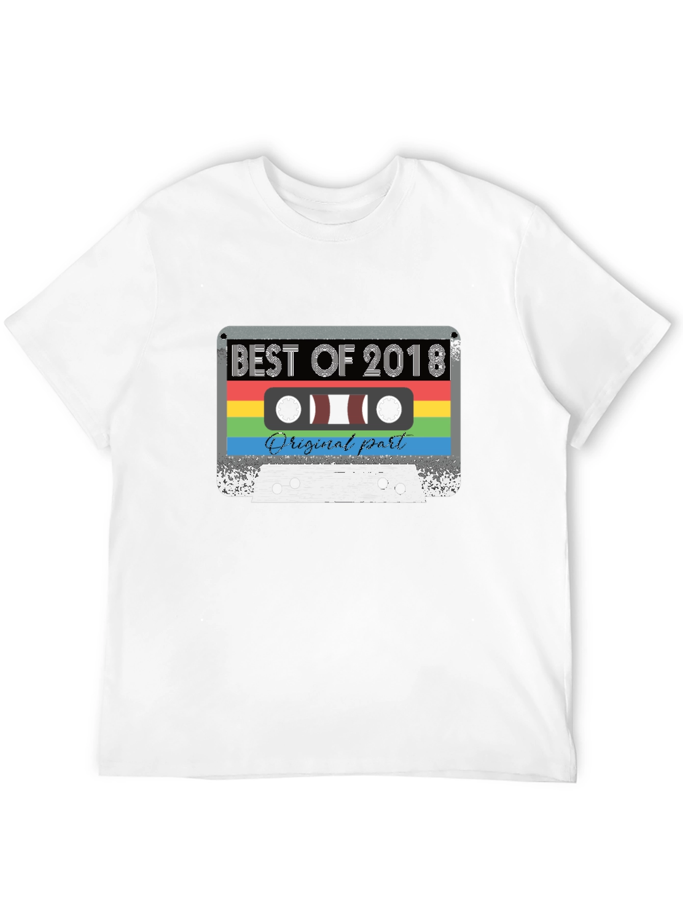 Black Best of 2018 Retro Cassette Tape T-Shirt view 12