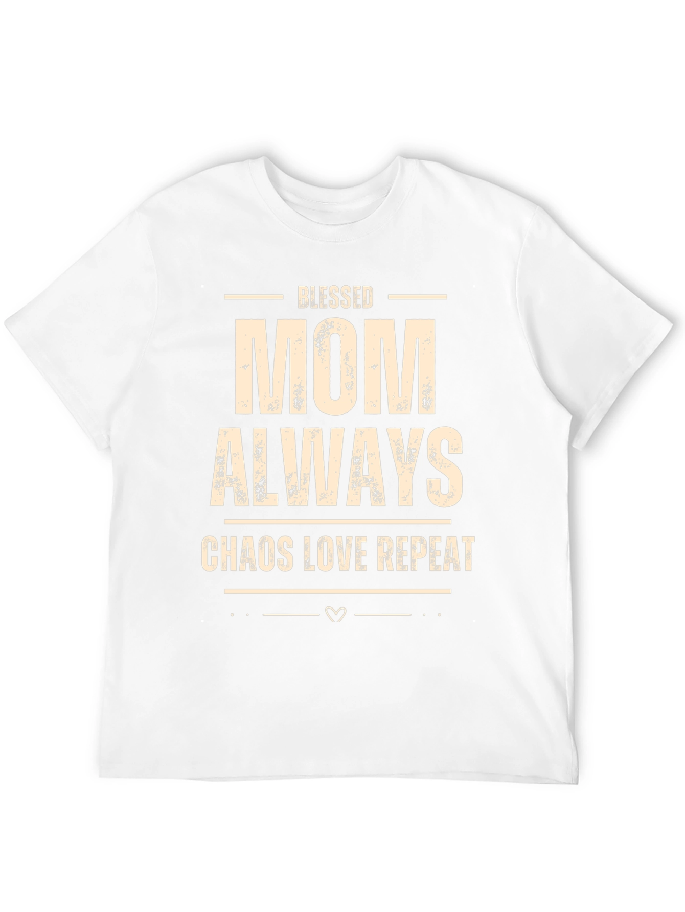 Black Blessed Mom Always Chaos Love Repeat T-Shirt view 12